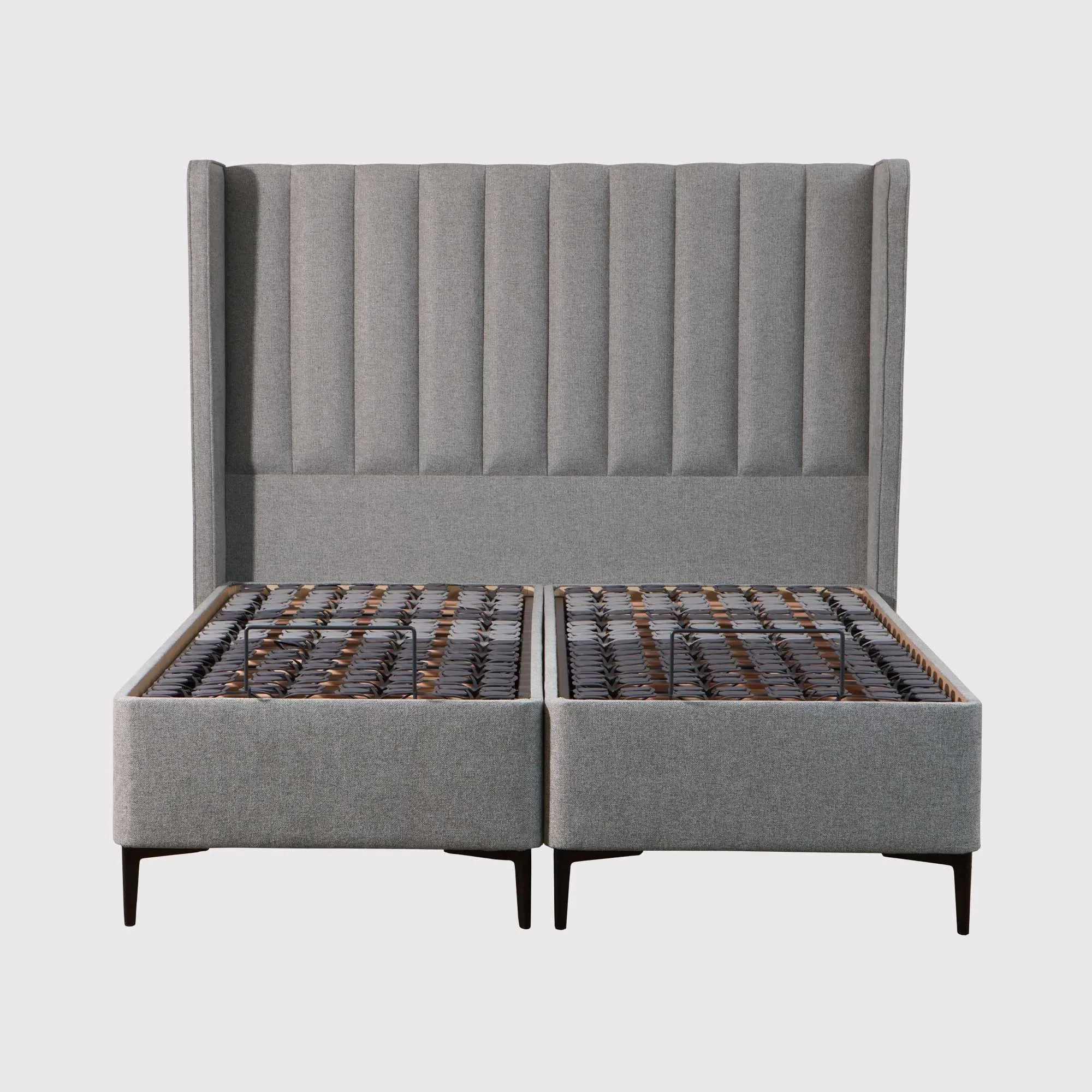 Tempur Suffolk King Size Divan Bed - Grey, Fabric