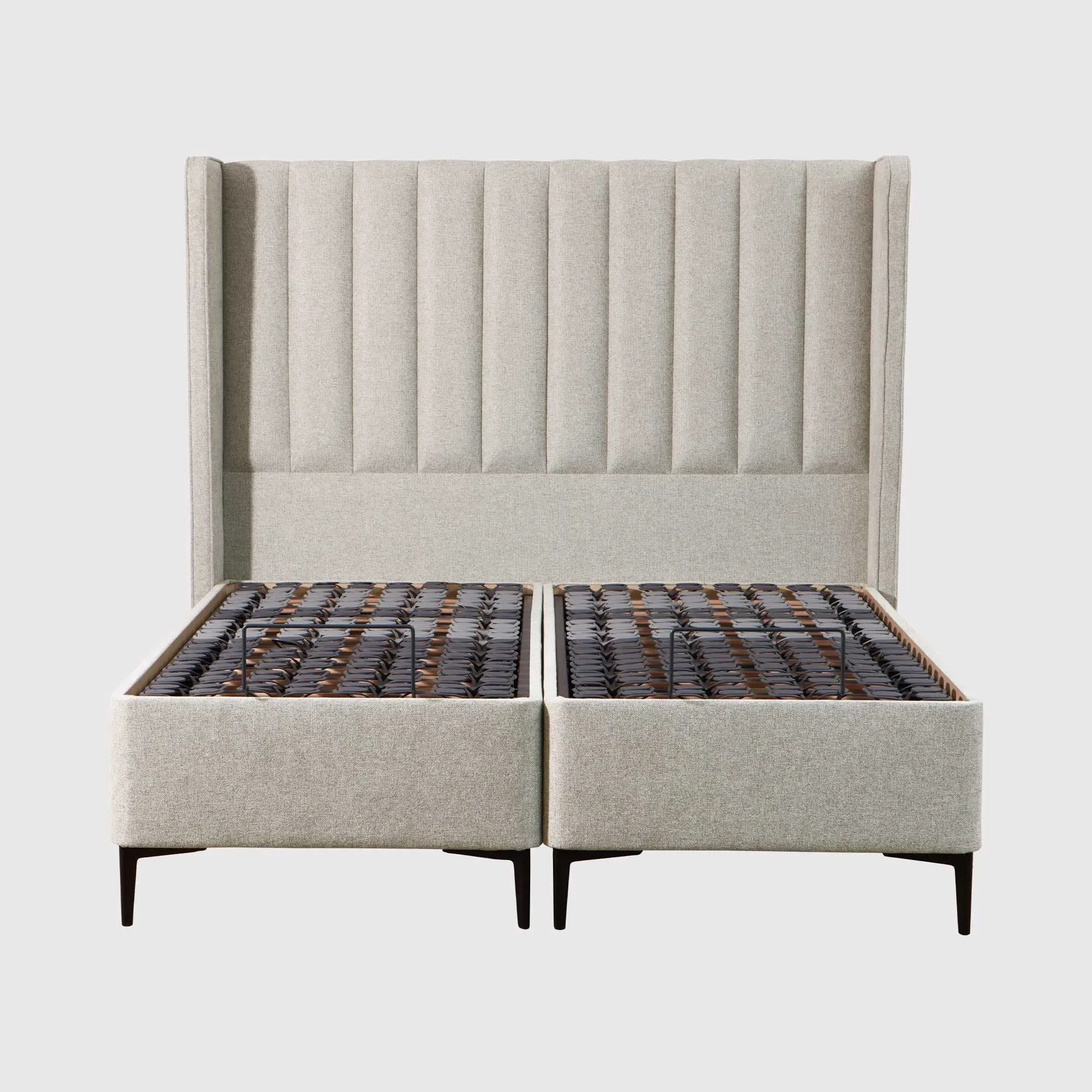 Tempur Suffolk King Size Divan Bed - Neutral, Fabric