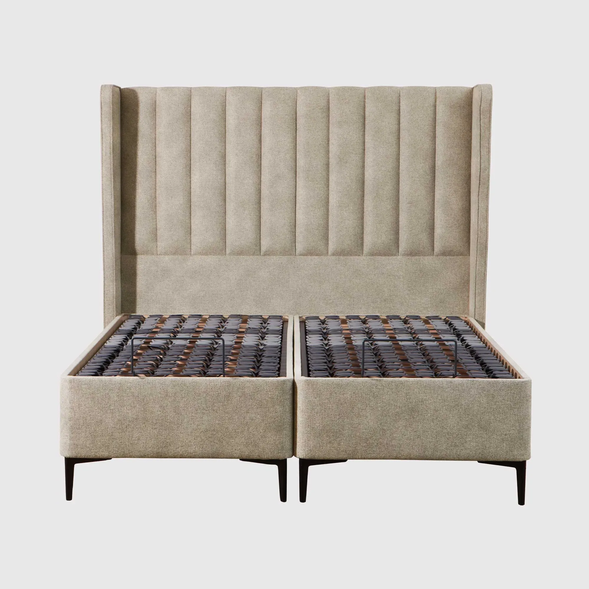 Tempur Suffolk King Size Divan Bed - Neutral, Velvet