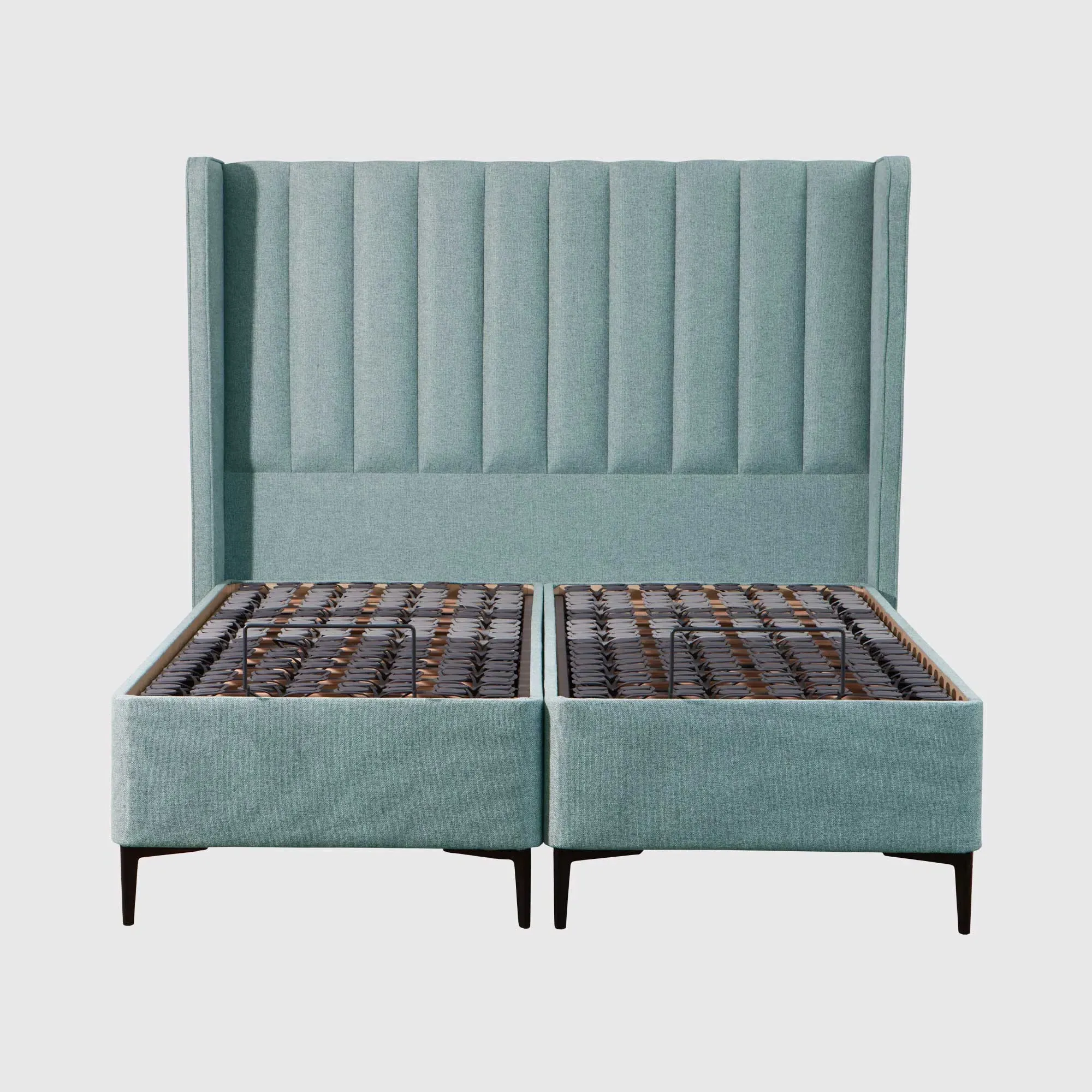 Tempur Suffolk King Size Divan Bed - Teal, Fabric