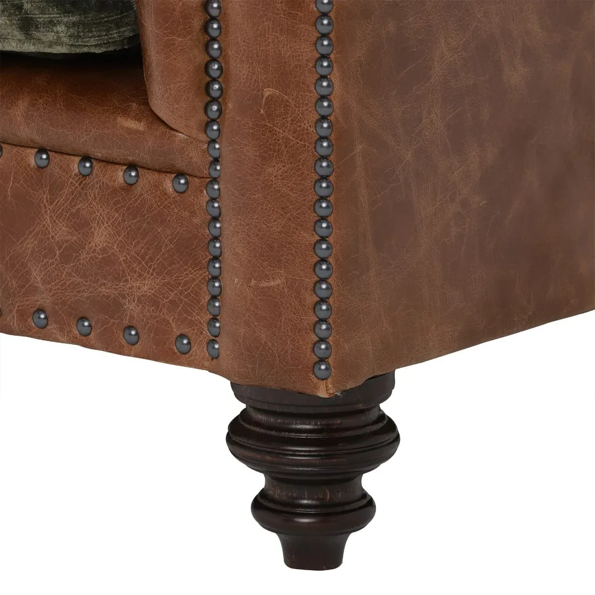 Tetrad Constable Grand Sofa - Galveston Bark Hide, Velvet