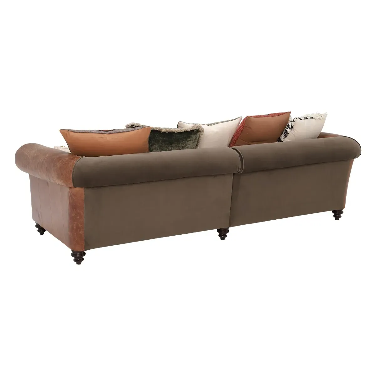 Tetrad Constable Grand Sofa - Galveston Bark Hide, Velvet
