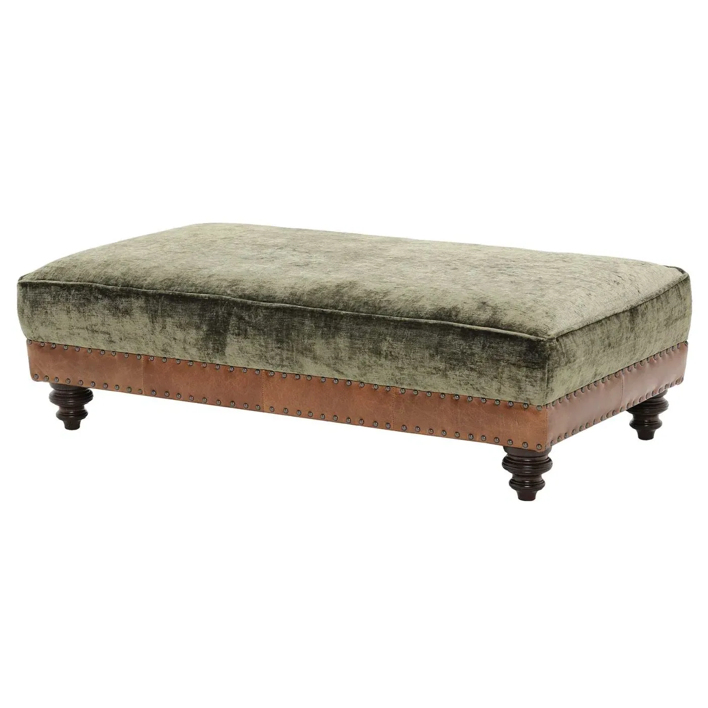 Tetrad Constable Large Rectangular Stool - Galveston Bark Hide image