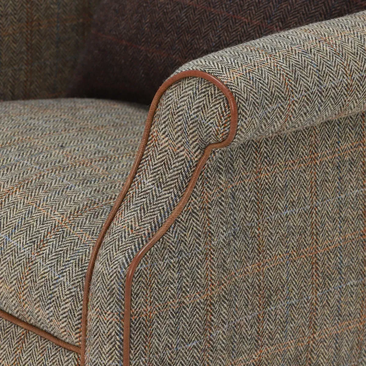 Tetrad Harris Tweed Bowmore Armchair - Bracken Herringbone
