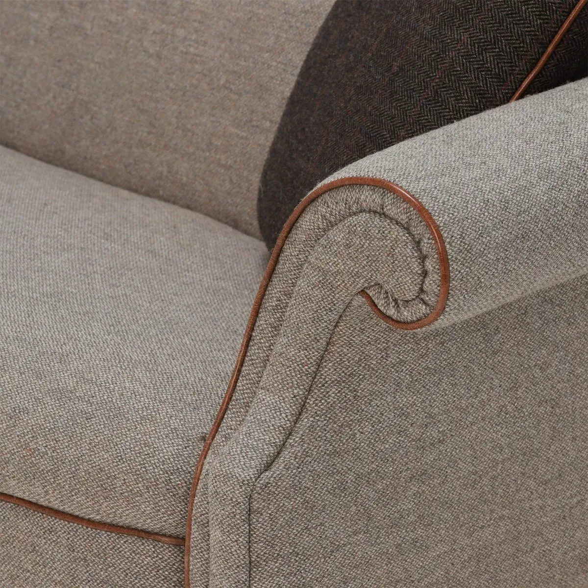 Tetrad Harris Tweed Bowmore Grand 3-Seater Sofa - Neutral