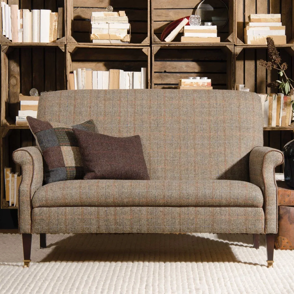 Tetrad Harris Tweed Bowmore Highback Compact 2-Seater Sofa