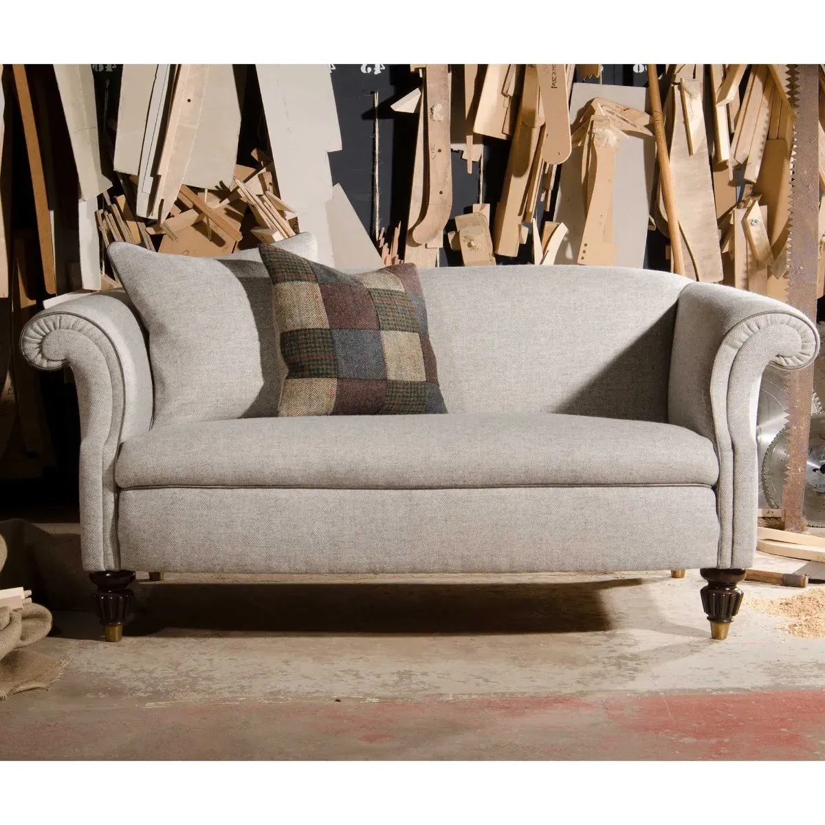 Tetrad Harris Tweed Bowmore Petit 1.5-Seater Sofa - Grey