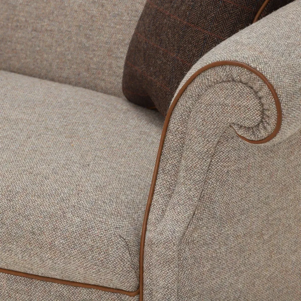 Tetrad Harris Tweed Bowmore Petit 1.5-Seater Sofa - Neutral