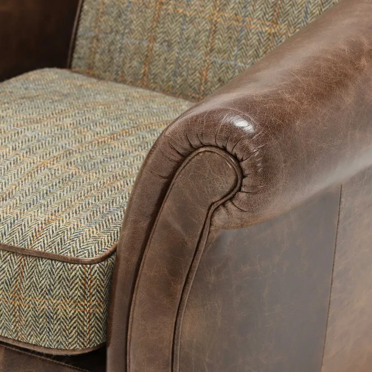 Tetrad Harris Tweed Dalmore Accent Chair - Brown