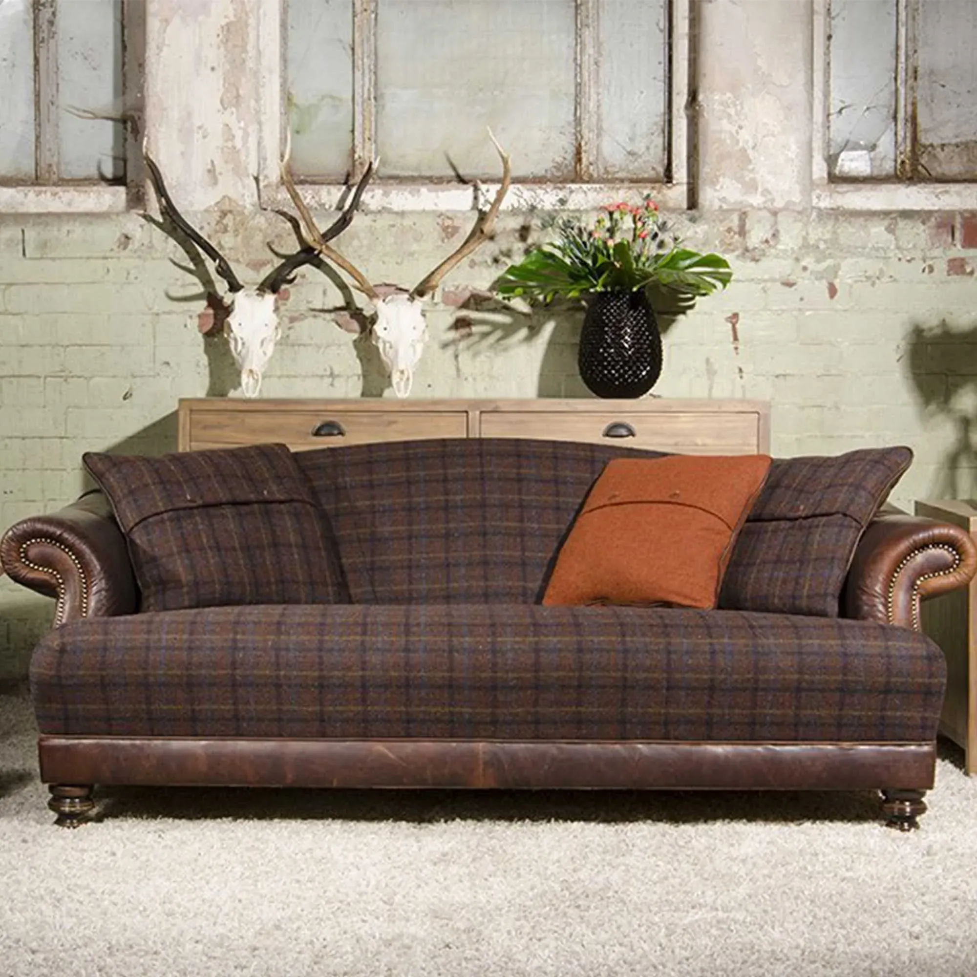 Tetrad Harris Tweed Taransay Midi 3-Seater Sofa - Dornoch Check