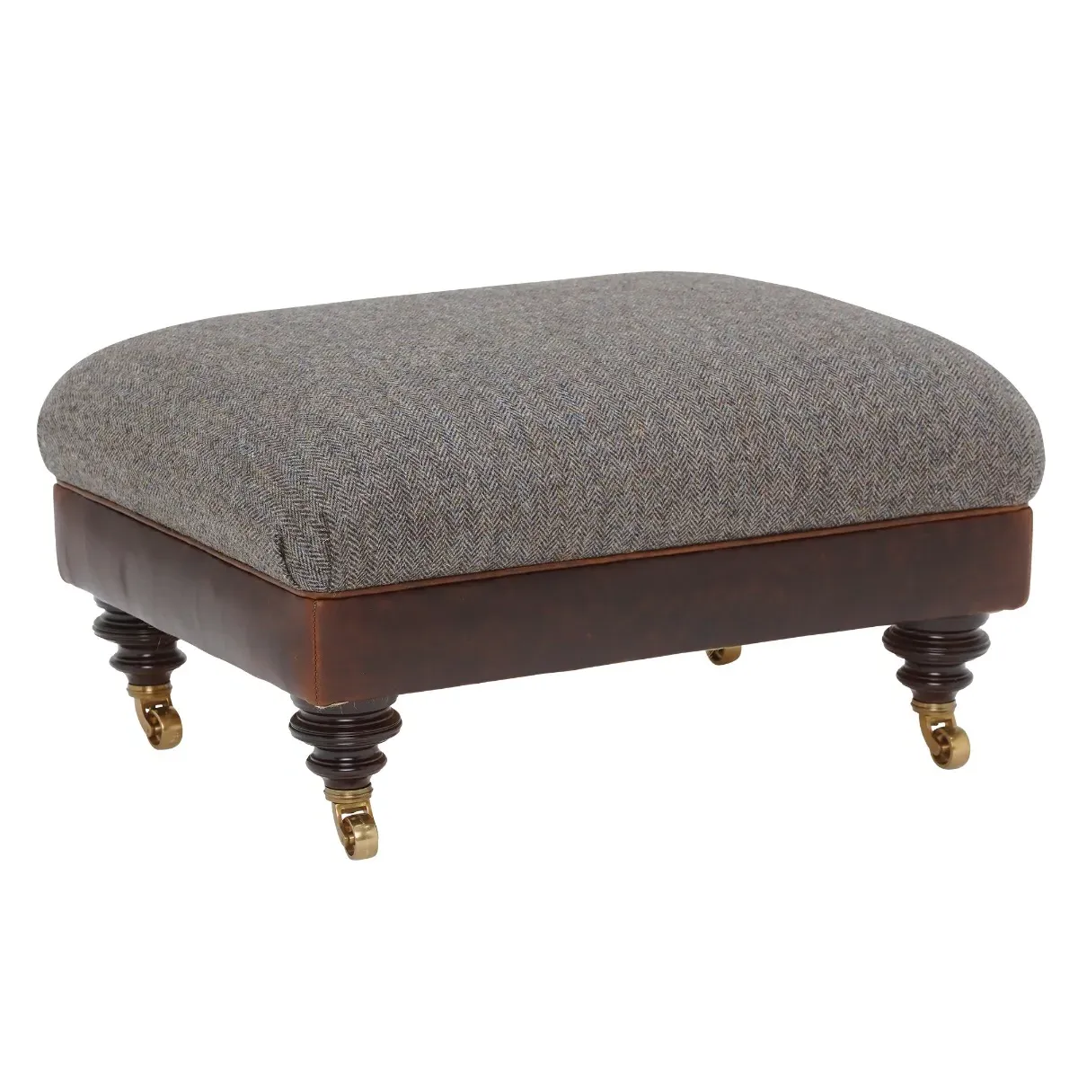 Tetrad Harris Tweed Taransay Stool - Basalt Herringbone