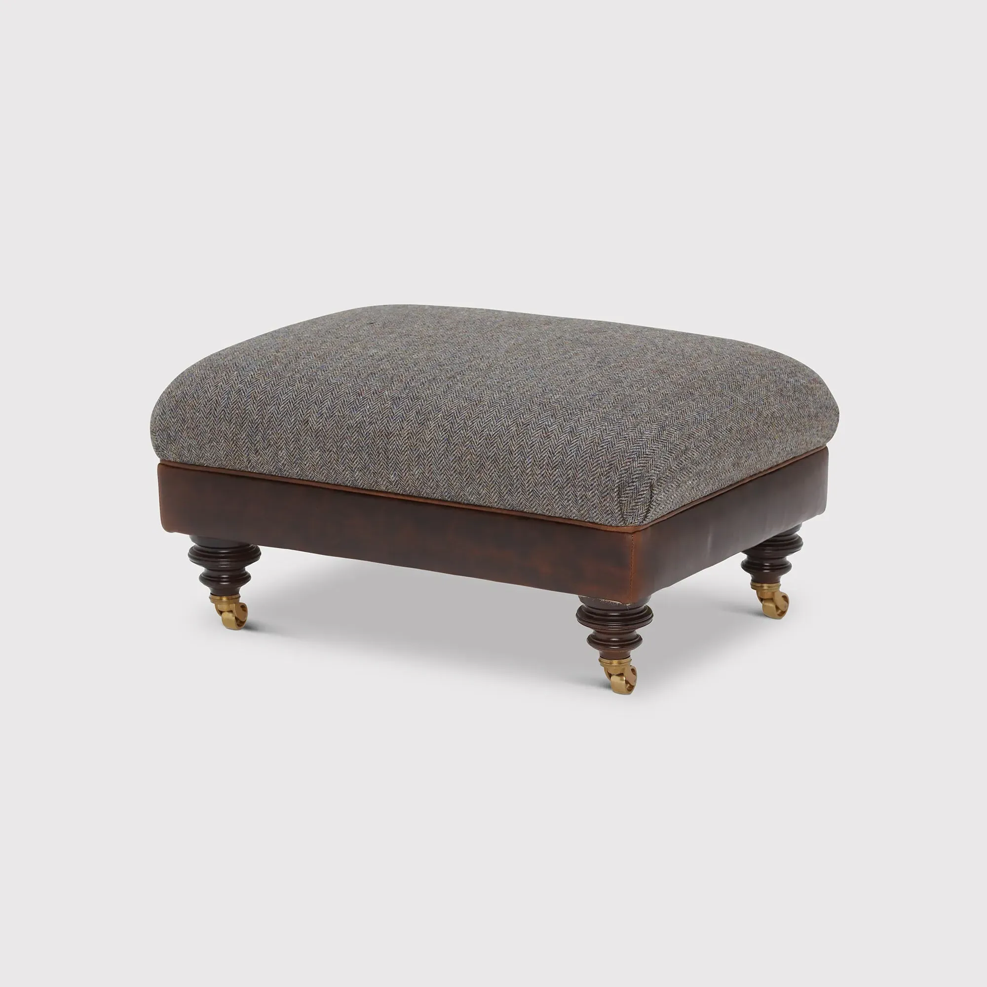 Tetrad Harris Tweed Taransay Stool - Basalt Herringbone image