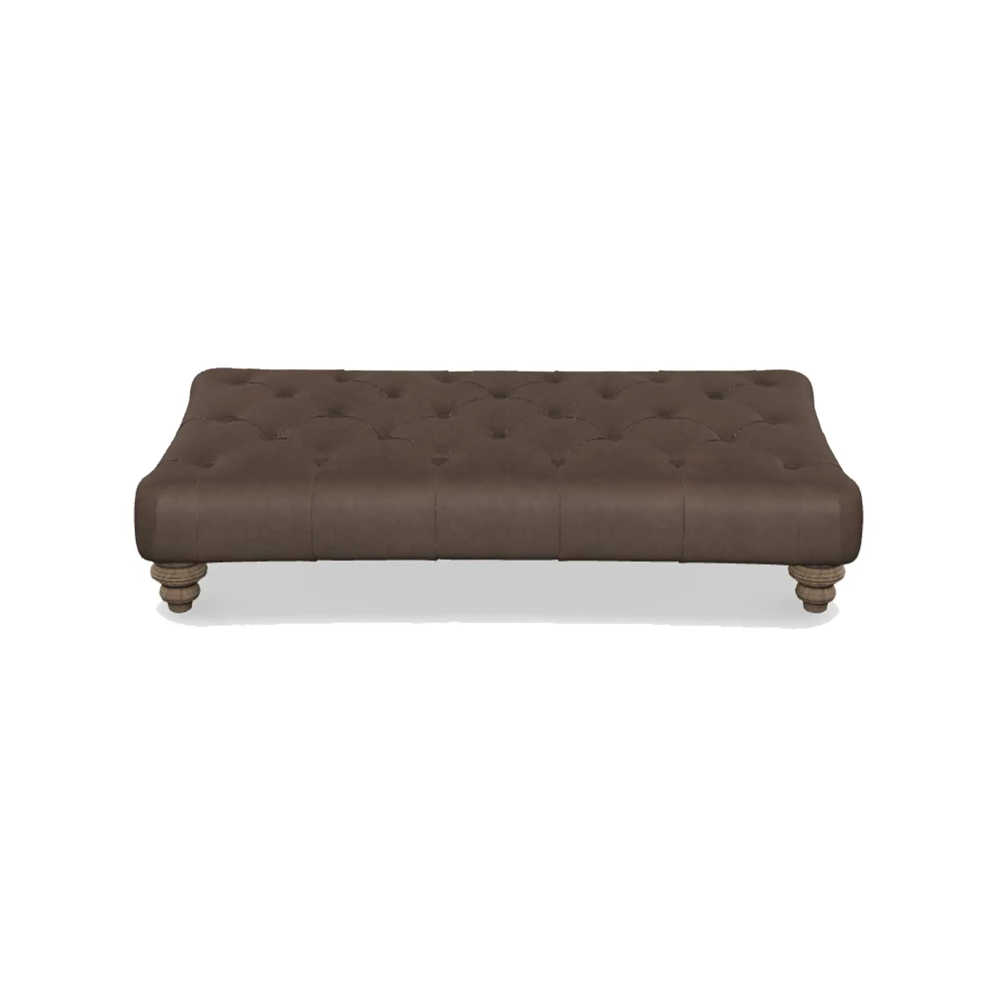 Tetrad Matisse Large Rectangular Stool - Brown, Leather