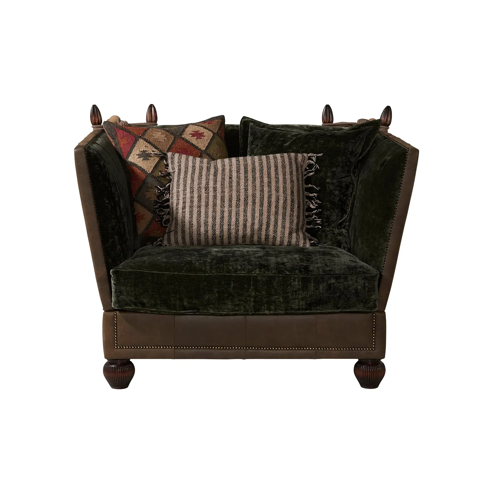 Tetrad Warwick Snuggler - Brown, Fabric & Leather