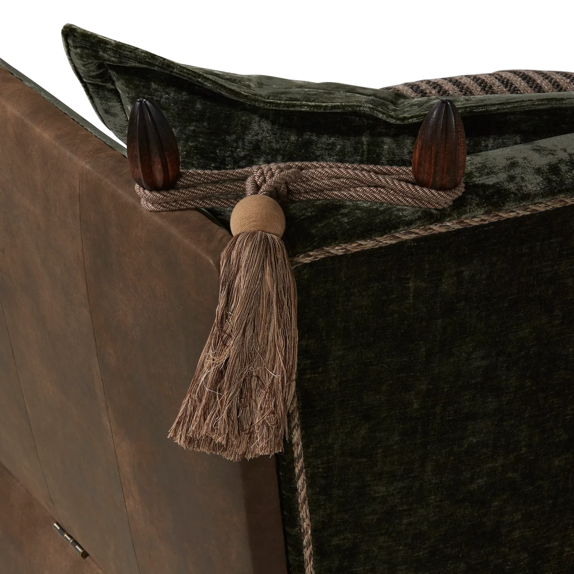 Tetrad Warwick Snuggler - Brown, Fabric & Leather