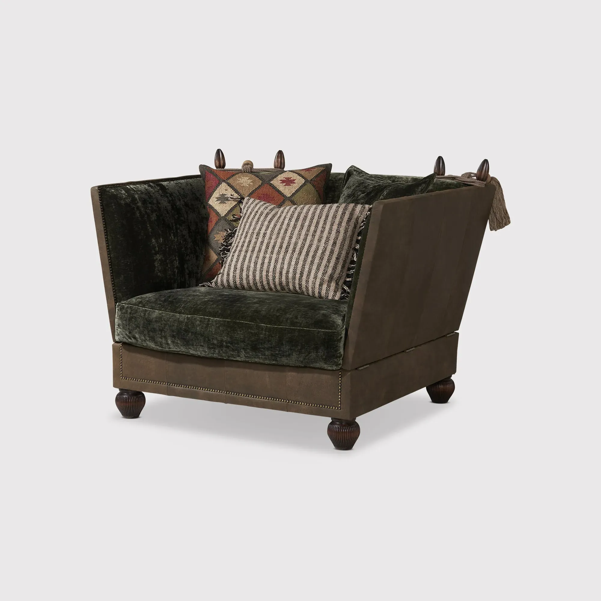 Tetrad Warwick Snuggler - Brown, Fabric & Leather