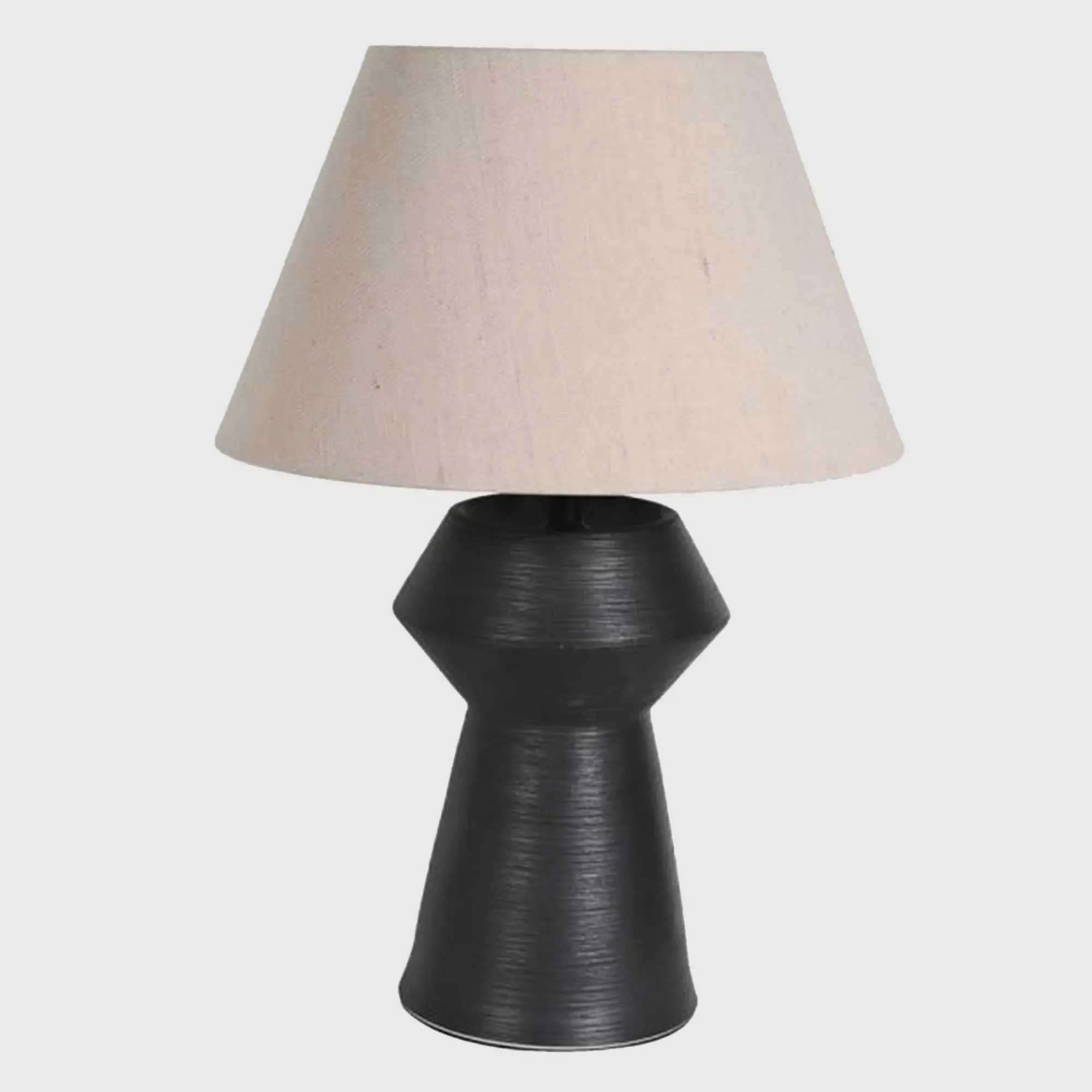 Textured Table Lamp - Black, Porcelain image