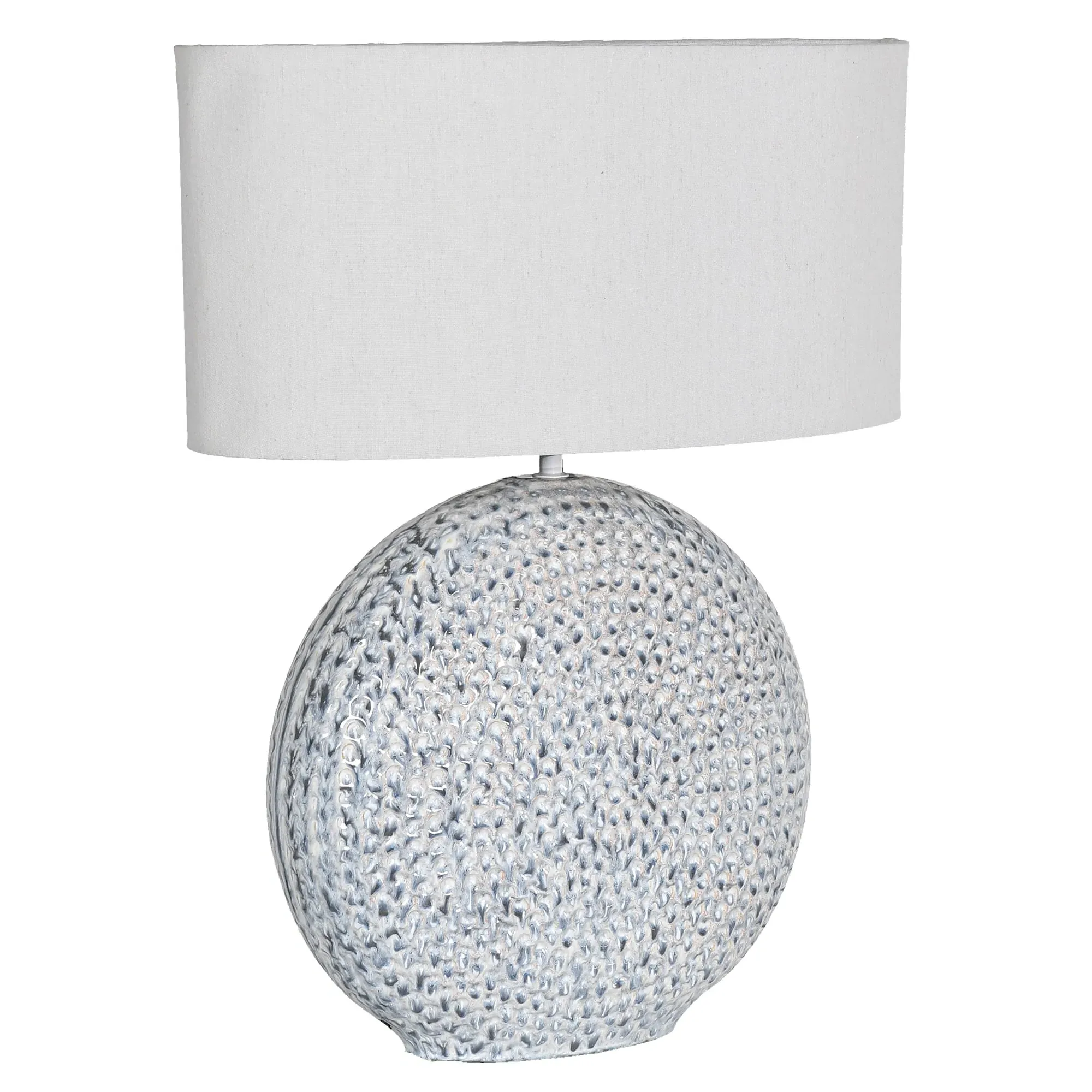 Textured Table Lamp - Blue, Porcelain