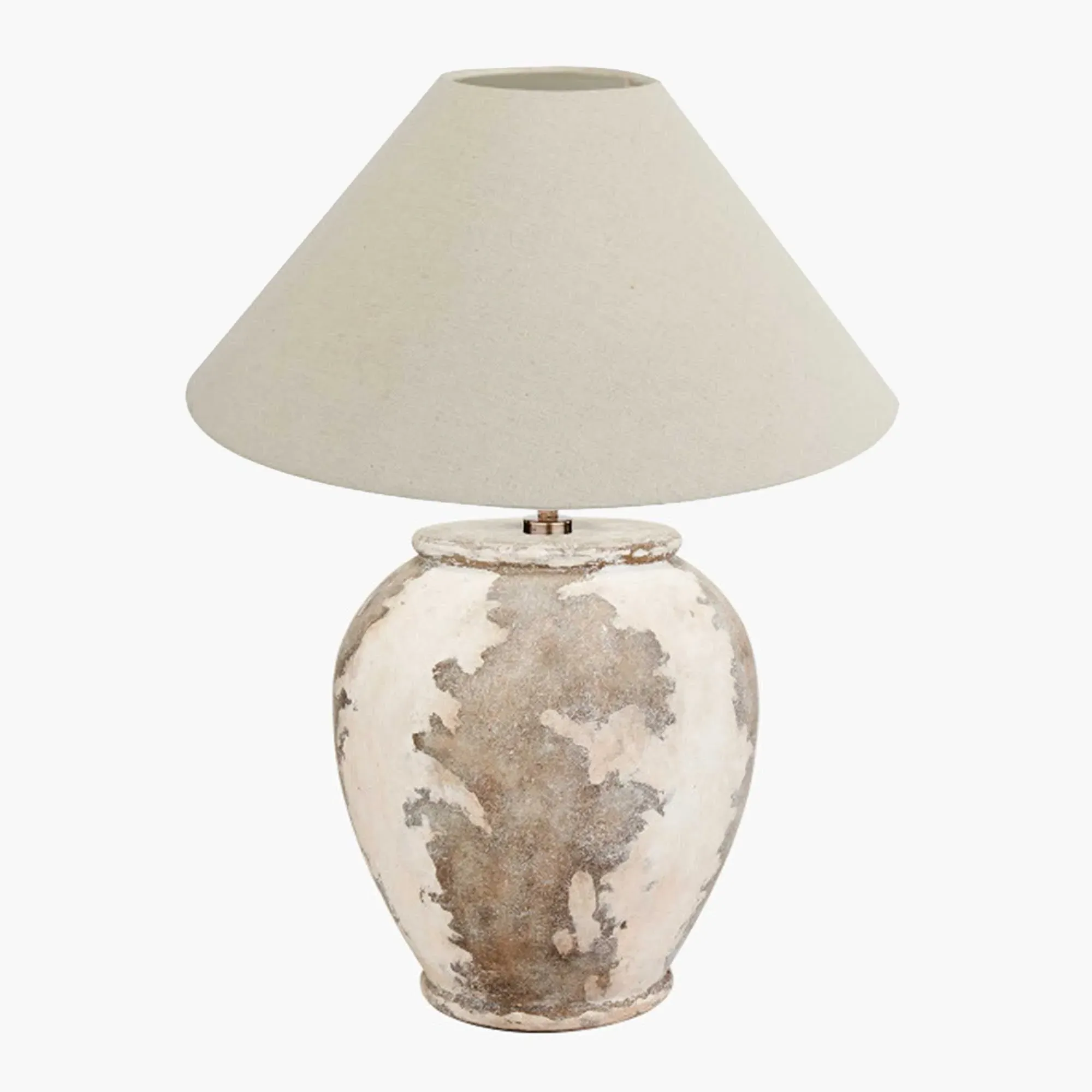Textured Table Lamp - Neutral, Stoneware