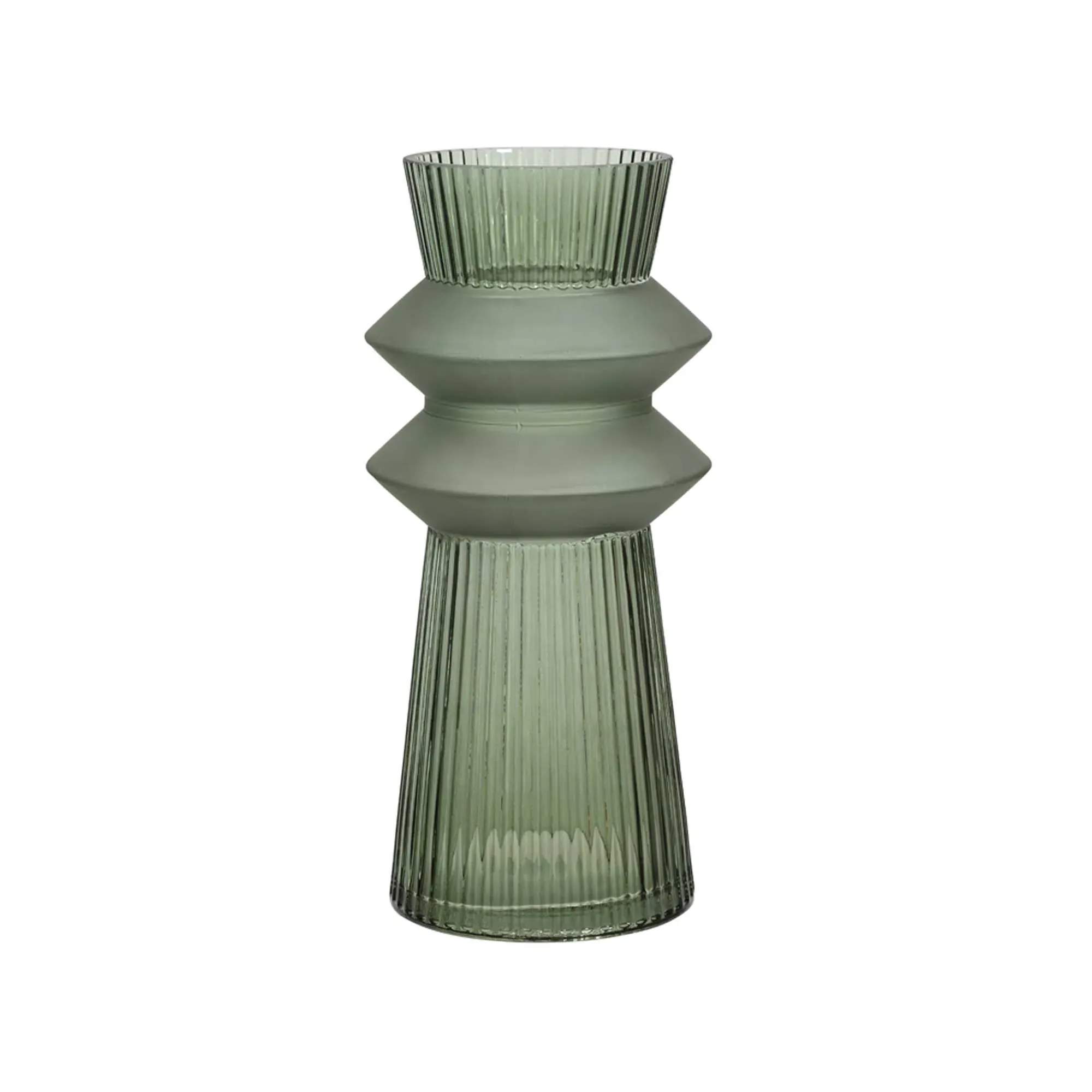 Tiered Glass Vase - Green