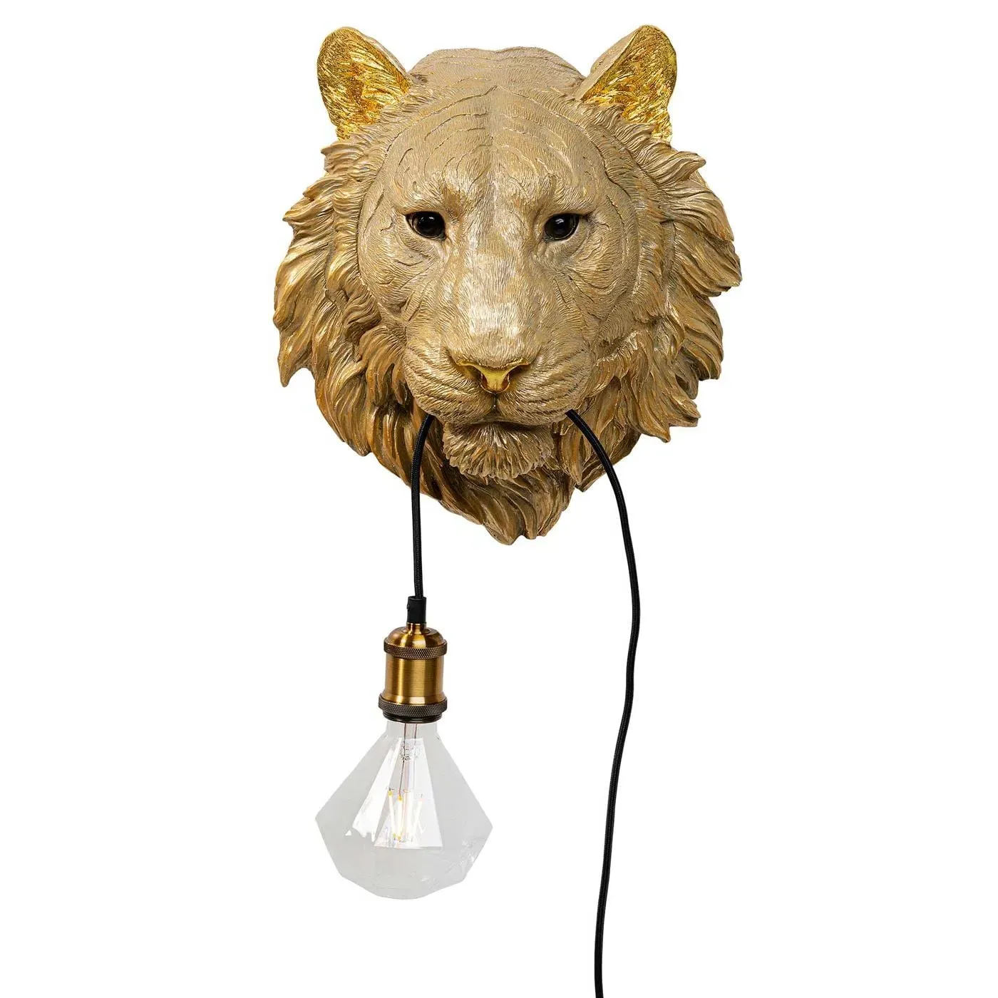 Tiger Wall Light - Gold, Polyresin