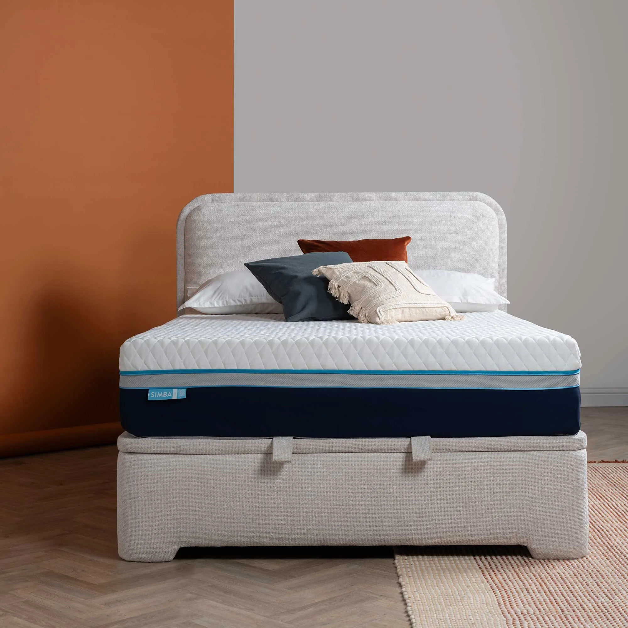 Tilbury Double Bed Frame with Curved Headboard - Neutral