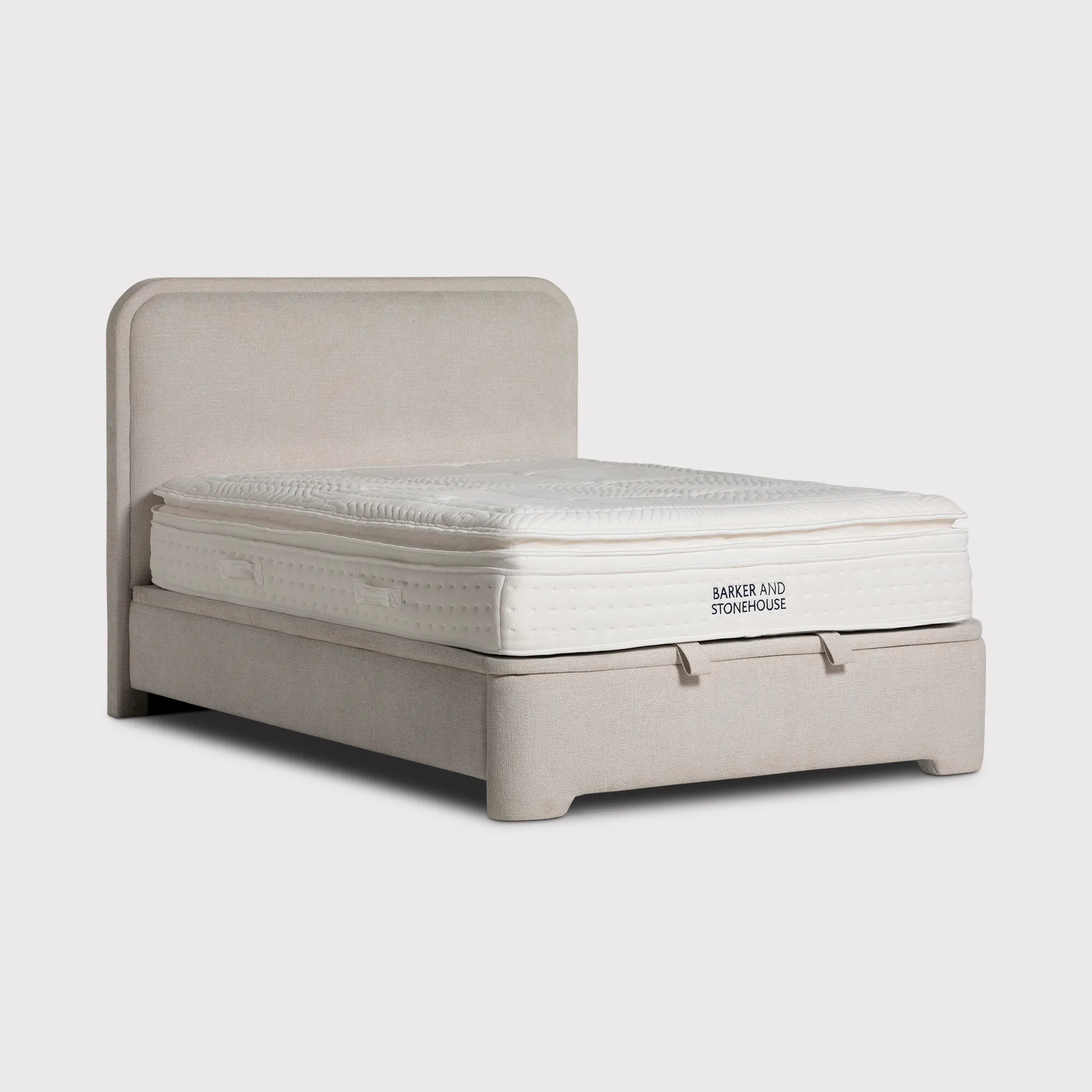 Tilbury Super King Bed with Curved Headboard - Neutral