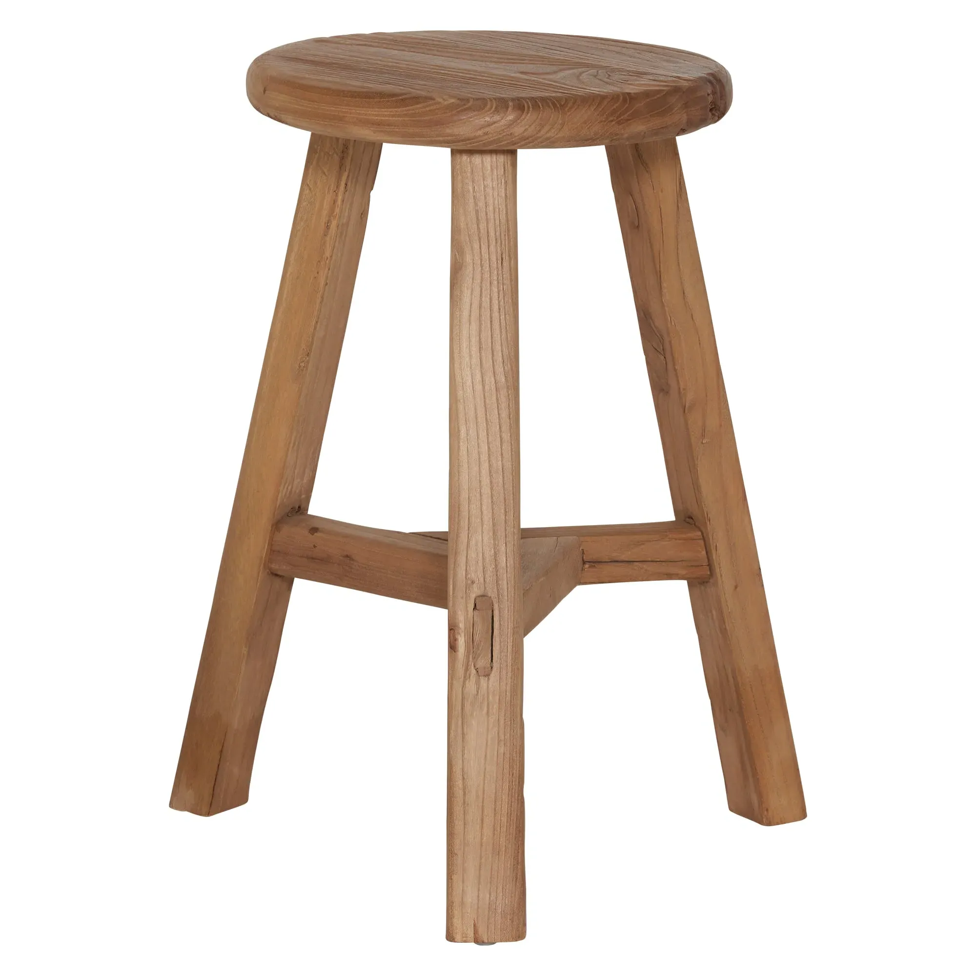 Timothy Oulton Abode Thin Top Stool - Brown, Pine Wood