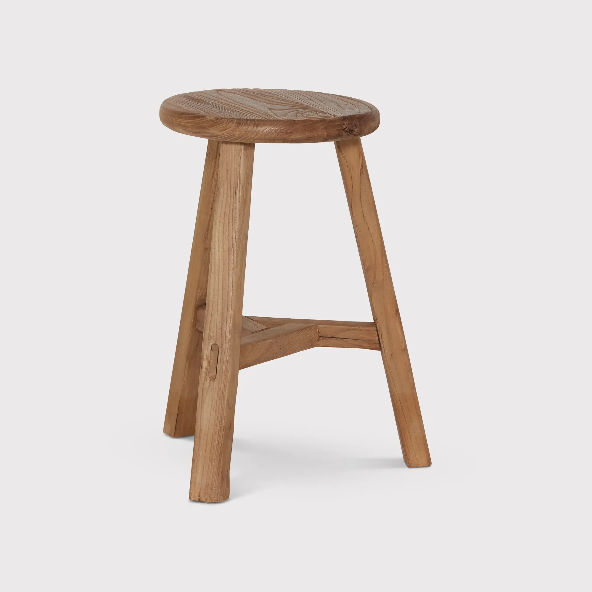 Timothy Oulton Abode Thin Top Stool - Brown, Pine Wood image