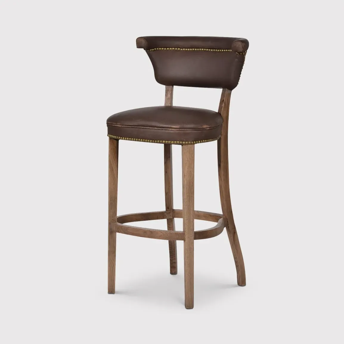 Timothy Oulton Angeles Barstool - Black, Leather image