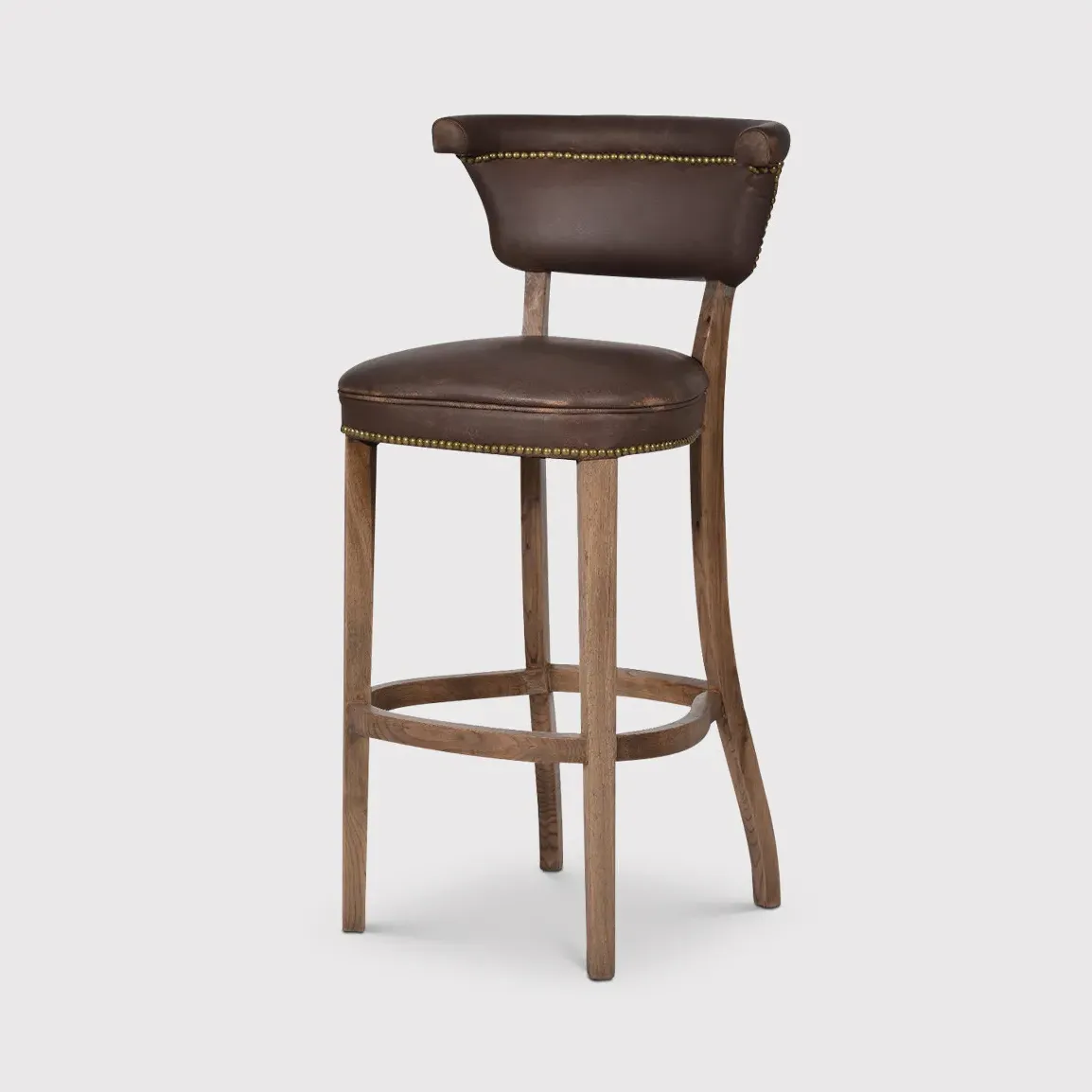 Timothy Oulton Angeles Barstool - Brown, Leather