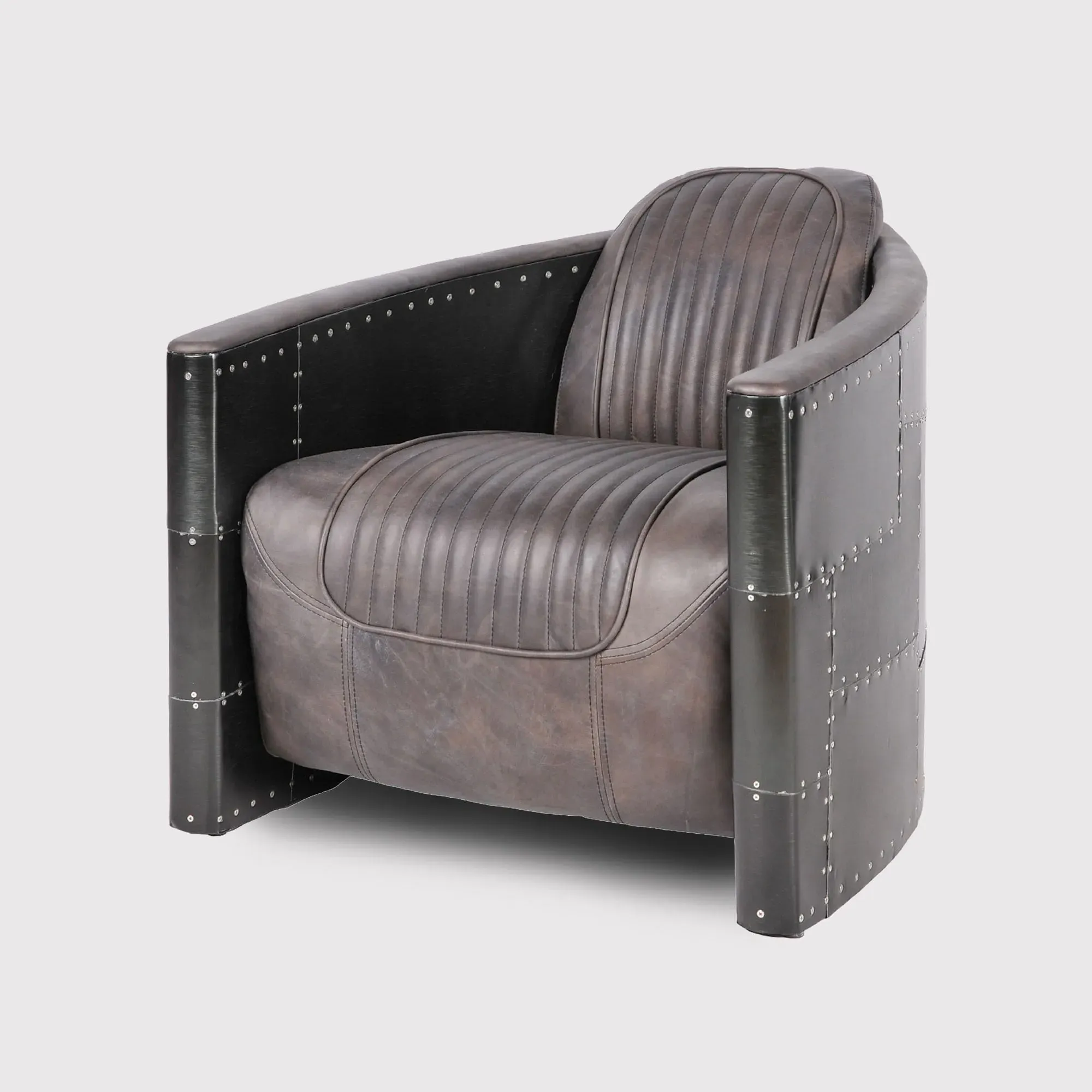 Timothy Oulton Aviator Tomcat Armchair - Black, Leather