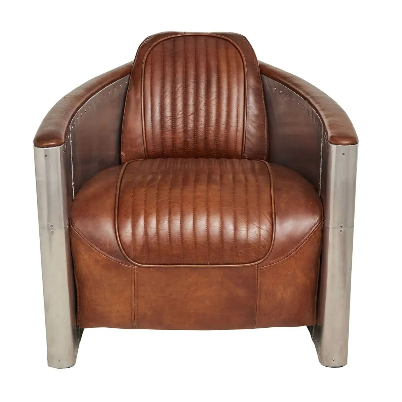 Timothy Oulton Aviator Tomcat Armchair - Brown, Leather