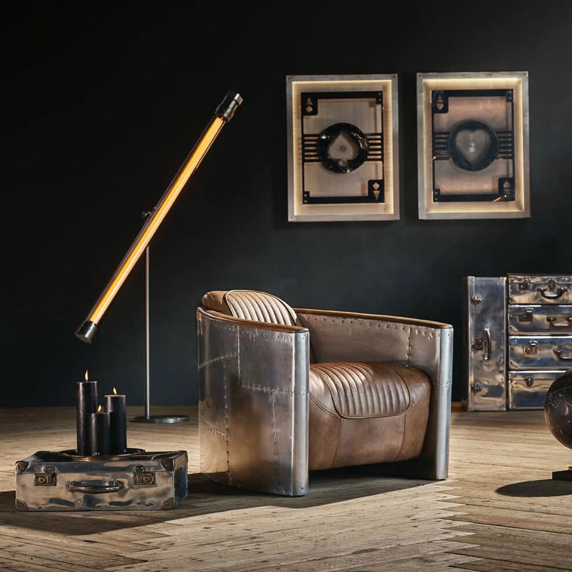 Timothy Oulton Aviator Tomcat Armchair - Brown, Leather