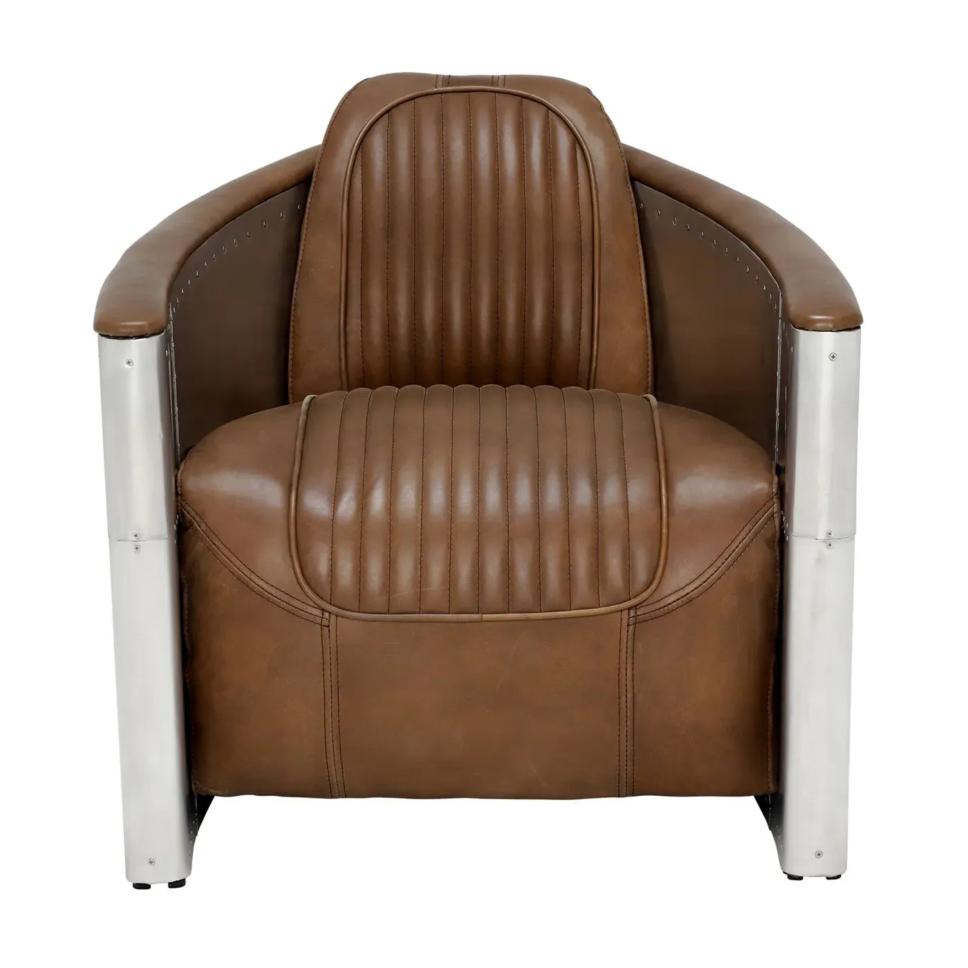 Timothy Oulton Aviator Tomcat Armchair - Brown, Leather