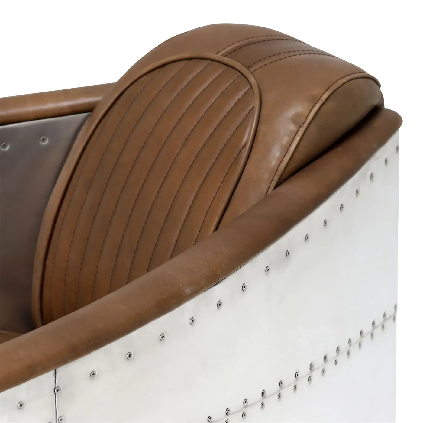 Timothy Oulton Aviator Tomcat Armchair - Brown, Leather