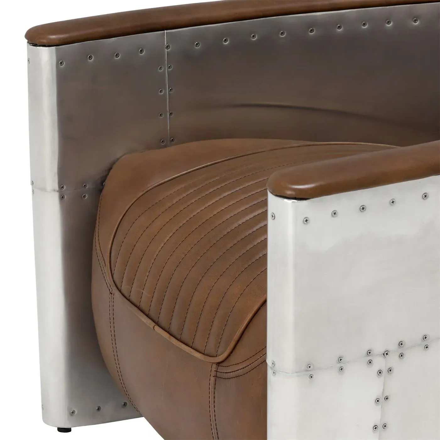 Timothy Oulton Aviator Tomcat Armchair - Brown, Leather