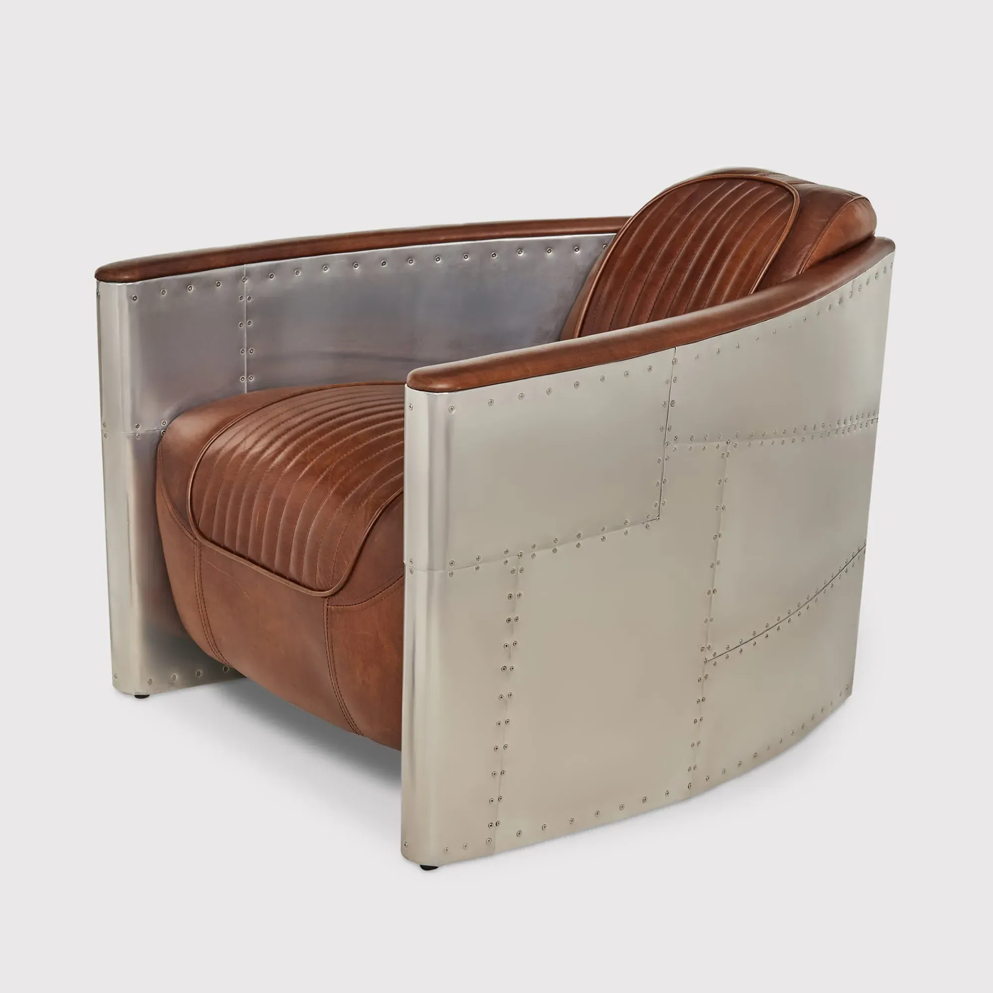 Timothy Oulton Aviator Tomcat Armchair - Brown, Leather image