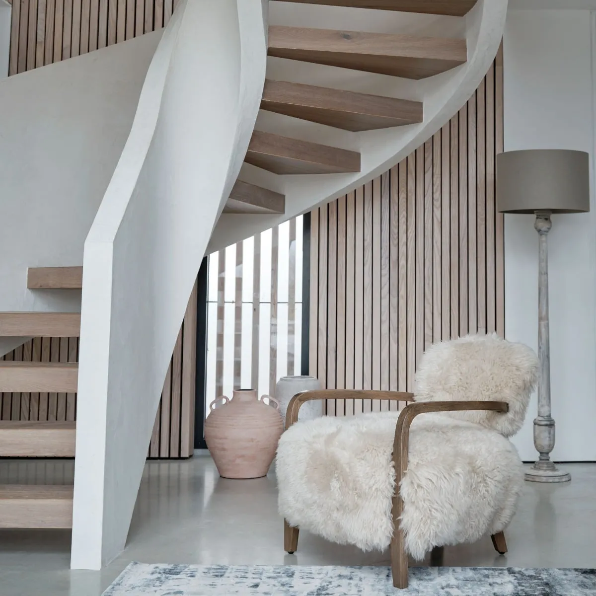 Timothy Oulton Cabana Accent Chair - Neutral, Sheepskin