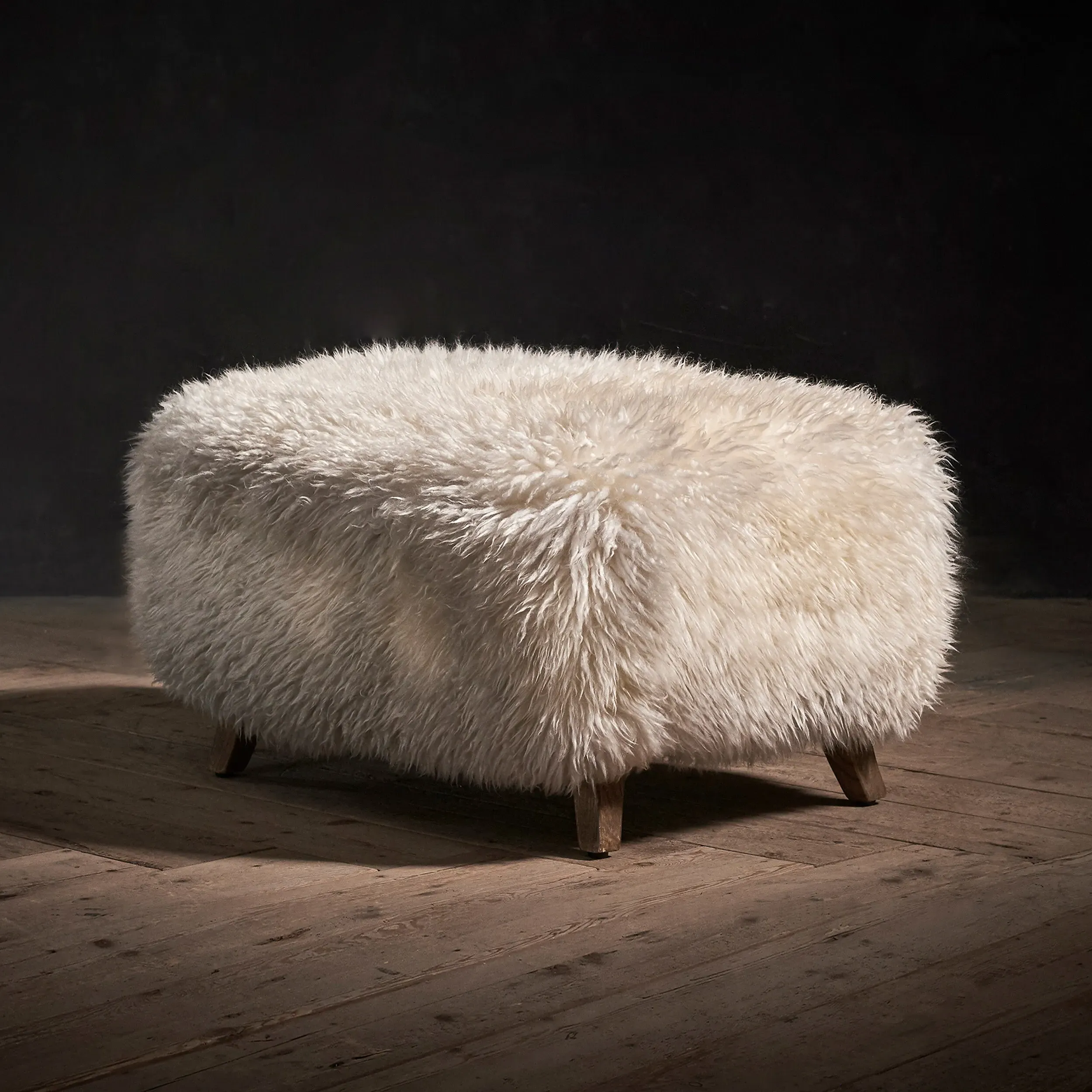 Timothy Oulton Cabana Footstool - Neutral, Sheepskin