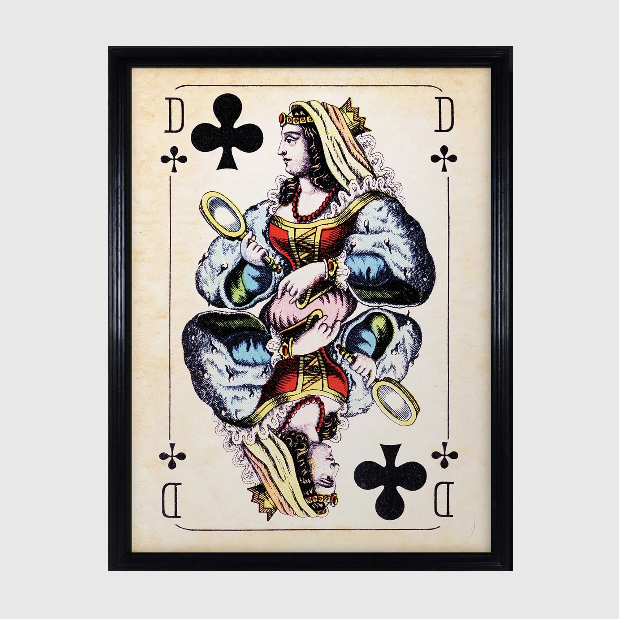 Timothy Oulton Cards Dame Clubs Wall Art - Black, Wood image