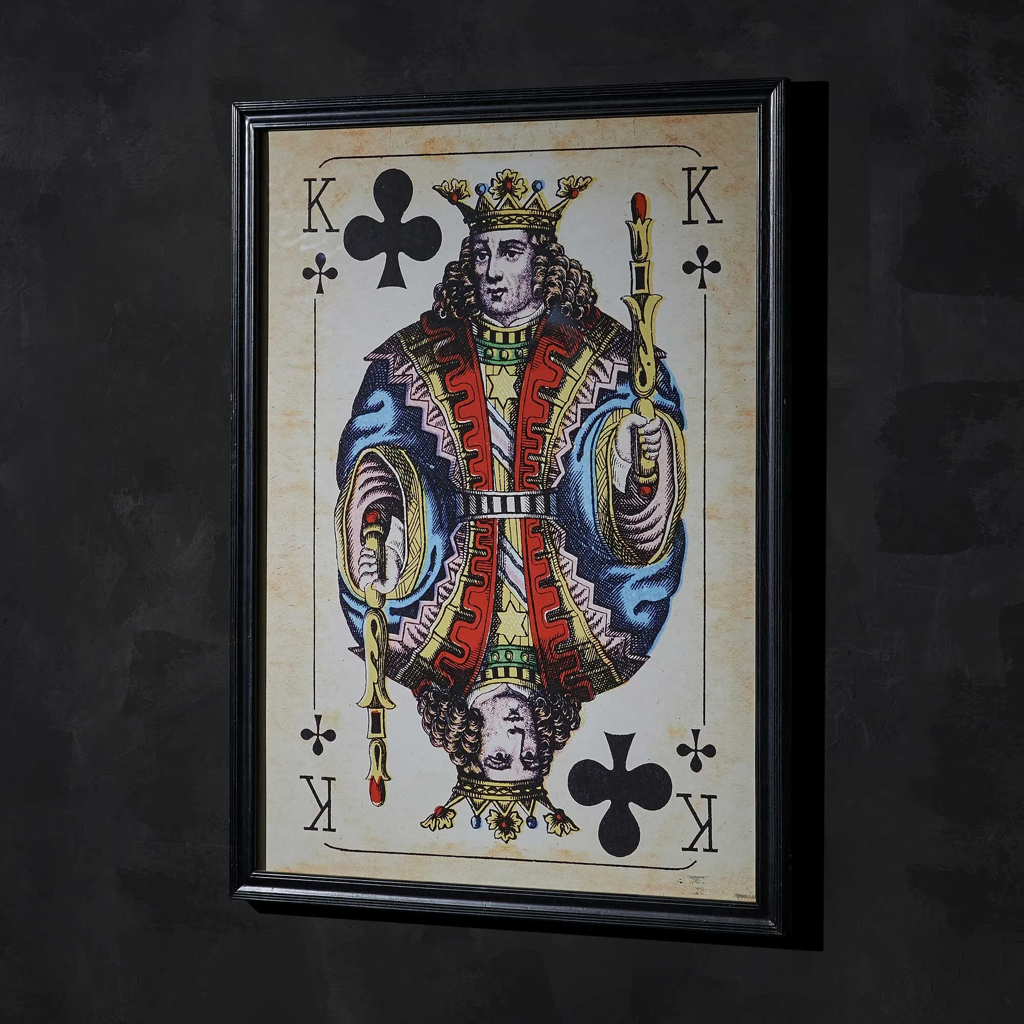 Timothy Oulton Cards Konig Clubs Wall Art - Black, Wood