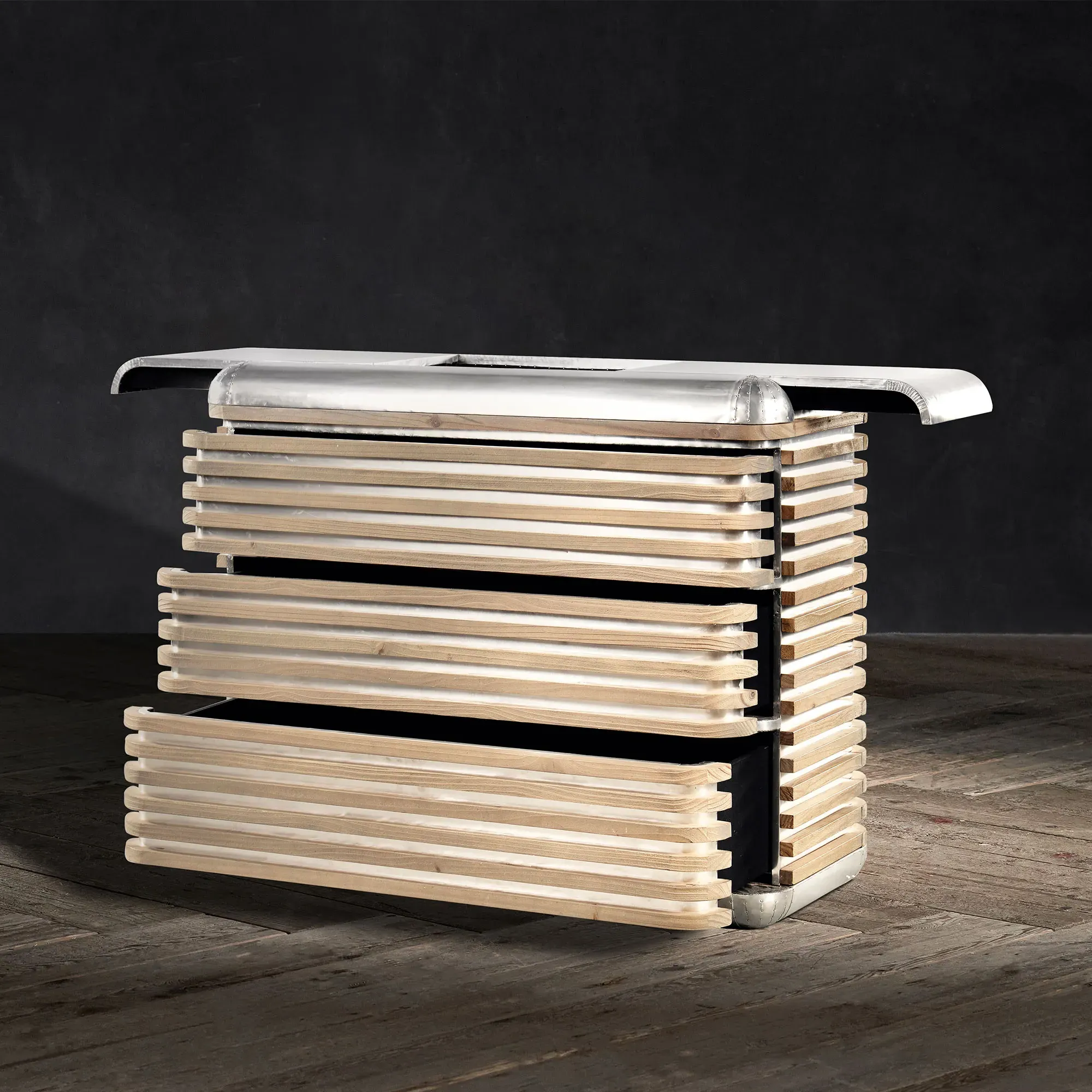 Timothy Oulton Castaway Large Chest of Drawers - Silver