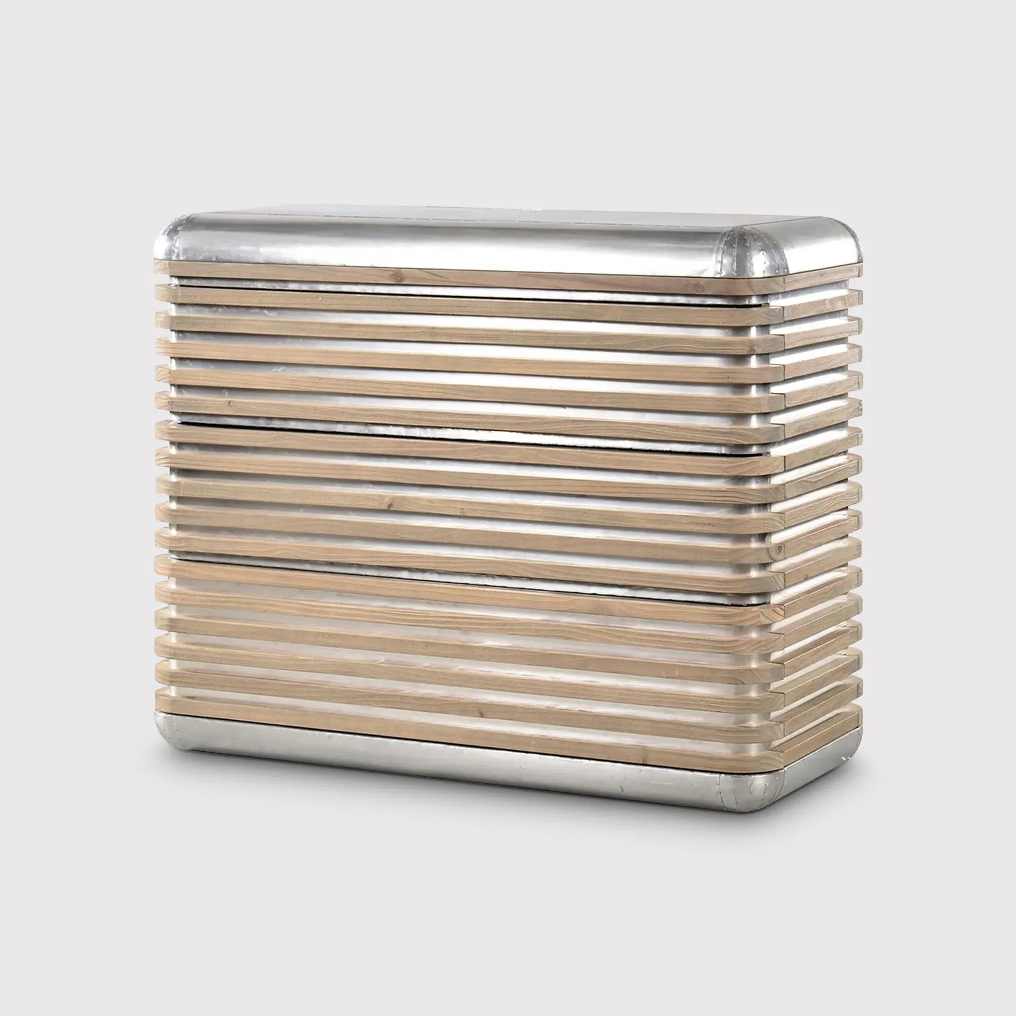 Timothy Oulton Castaway Large Chest of Drawers - Silver image