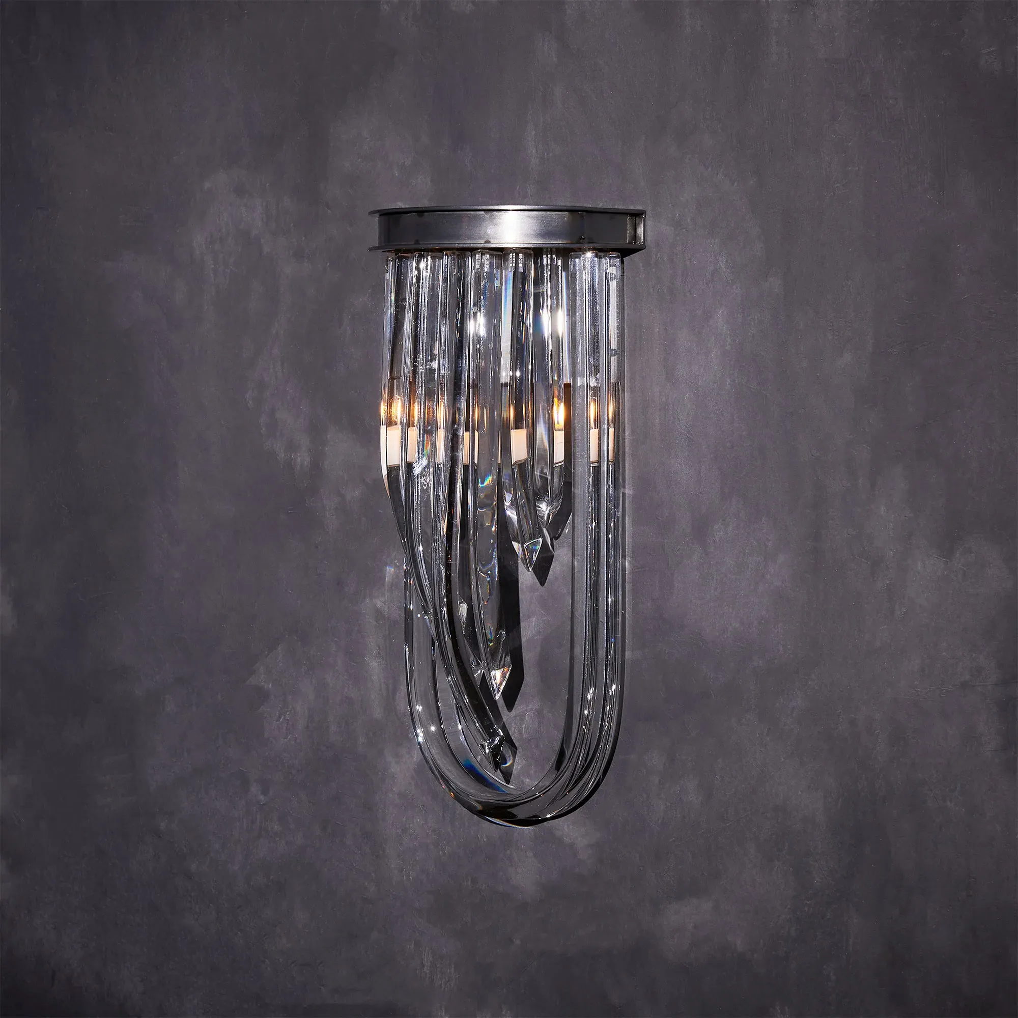 Timothy Oulton Crossglass Sconce - Grey, Metal