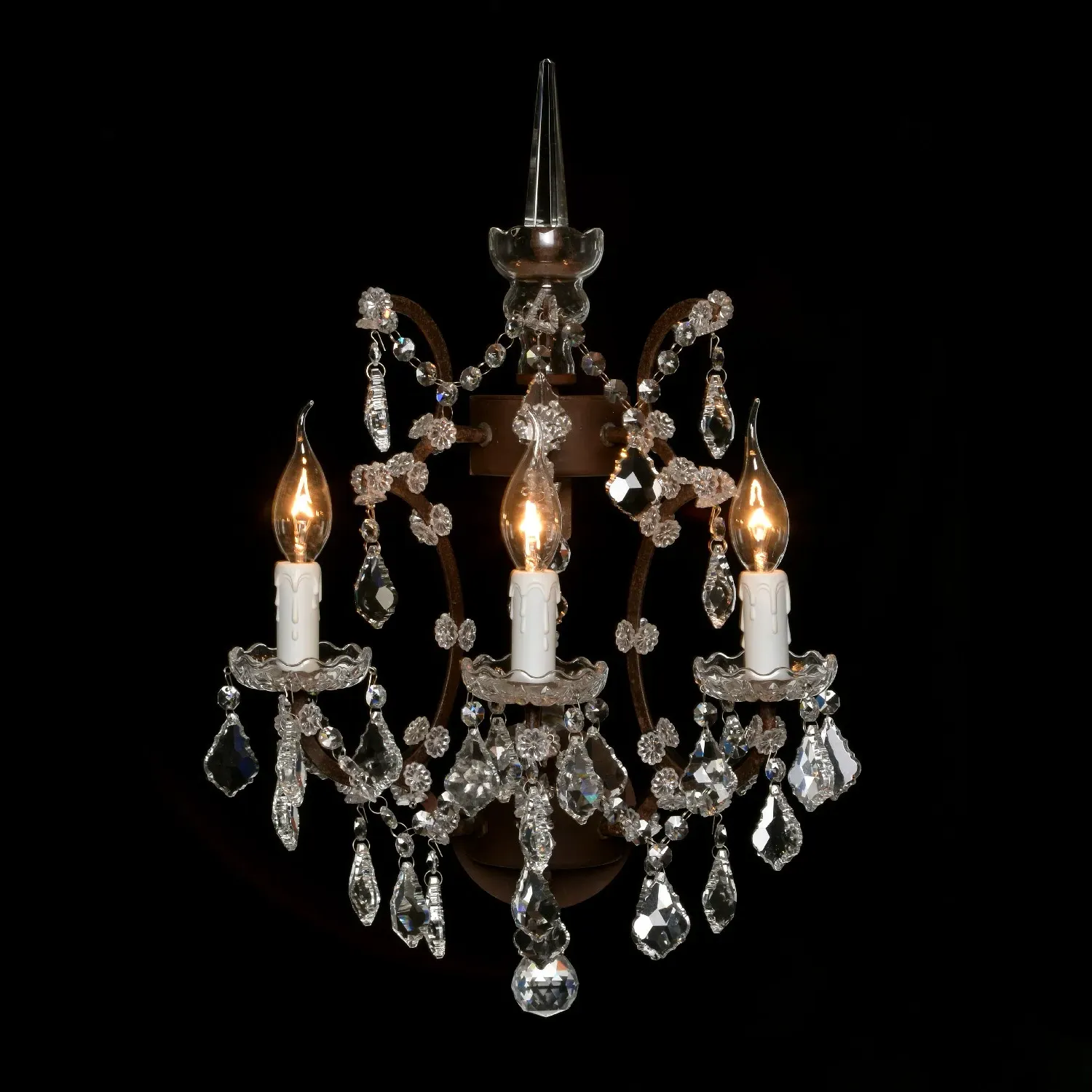 Timothy Oulton Crystal Sconce - Silver, Glass