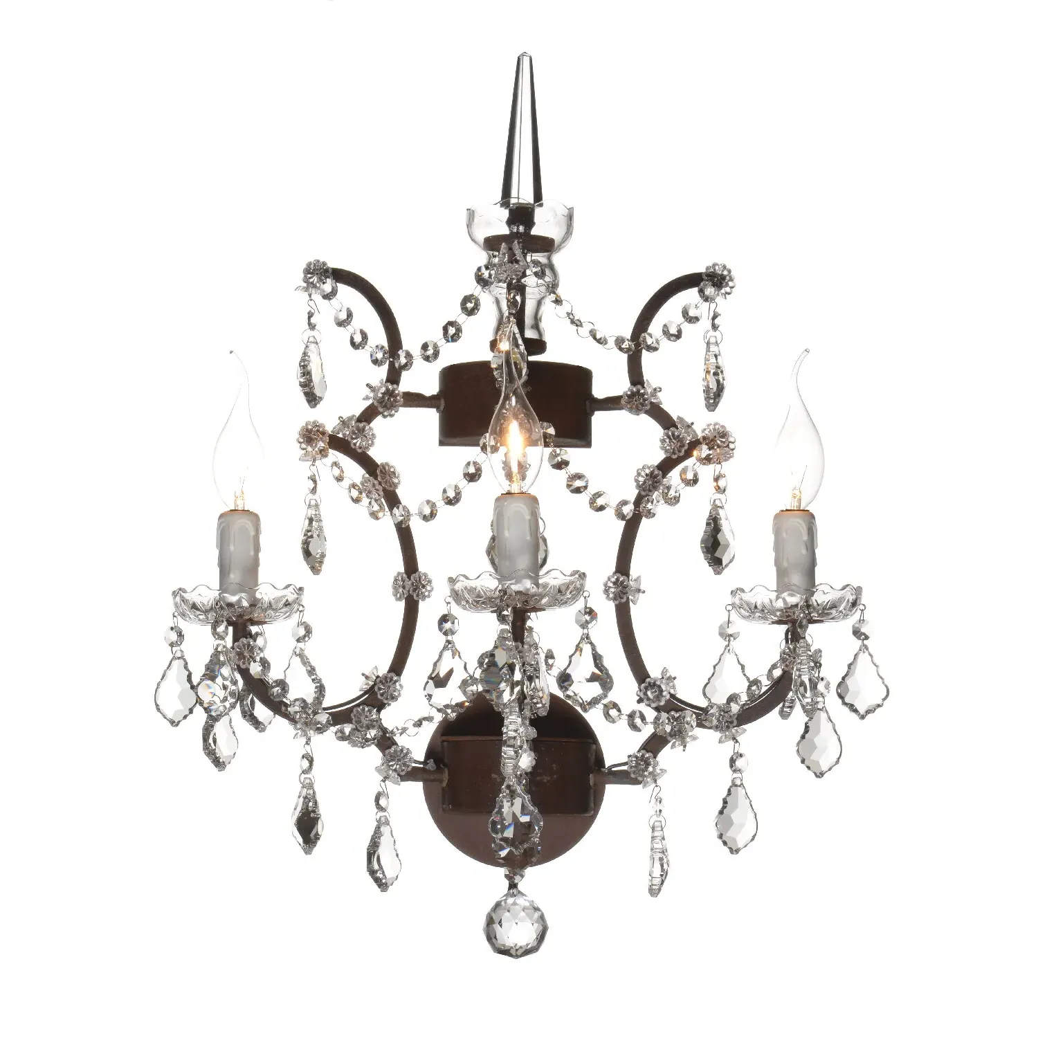 Timothy Oulton Crystal Sconce - Silver, Glass