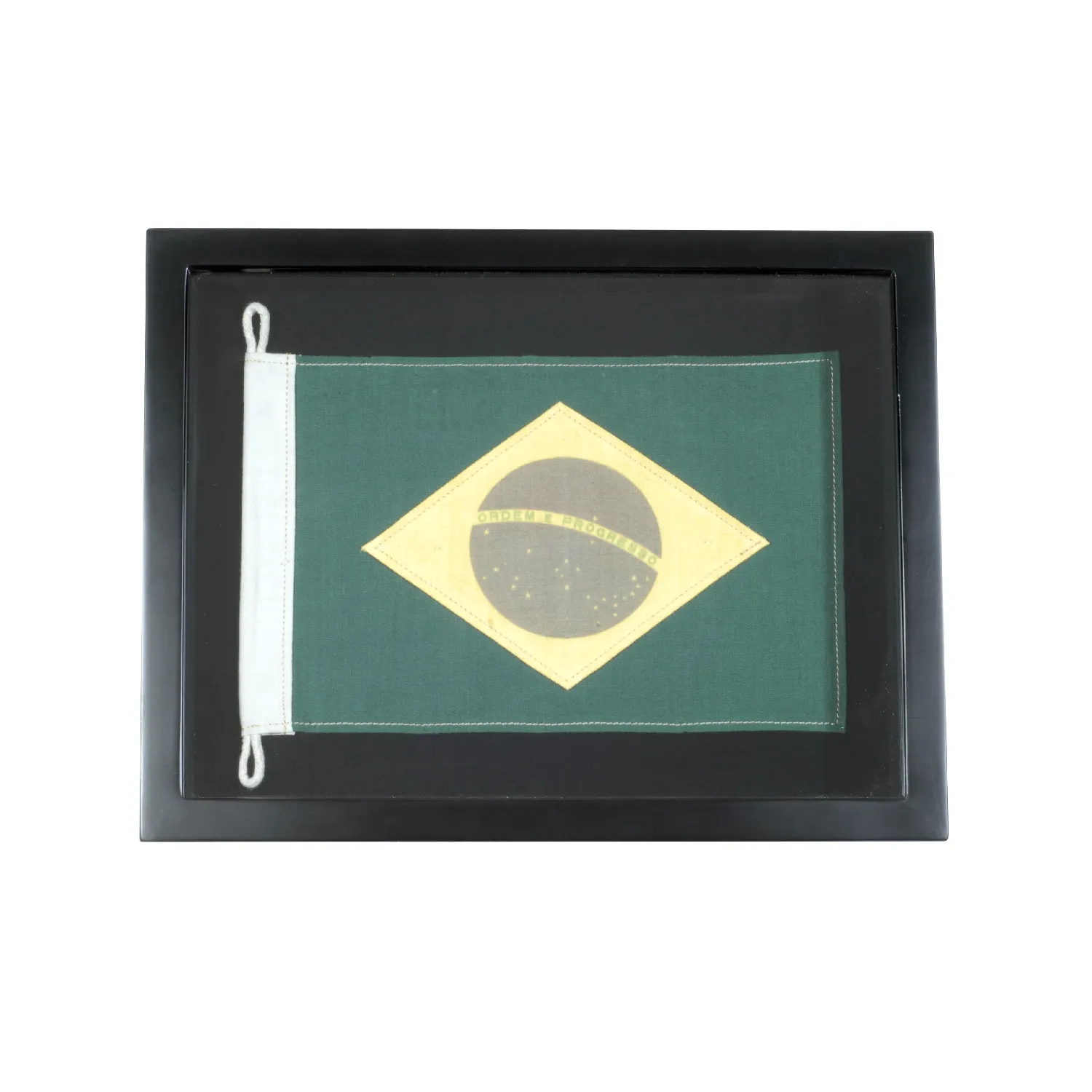 Timothy Oulton Flag Square Shadow Box Print - Green, Wood