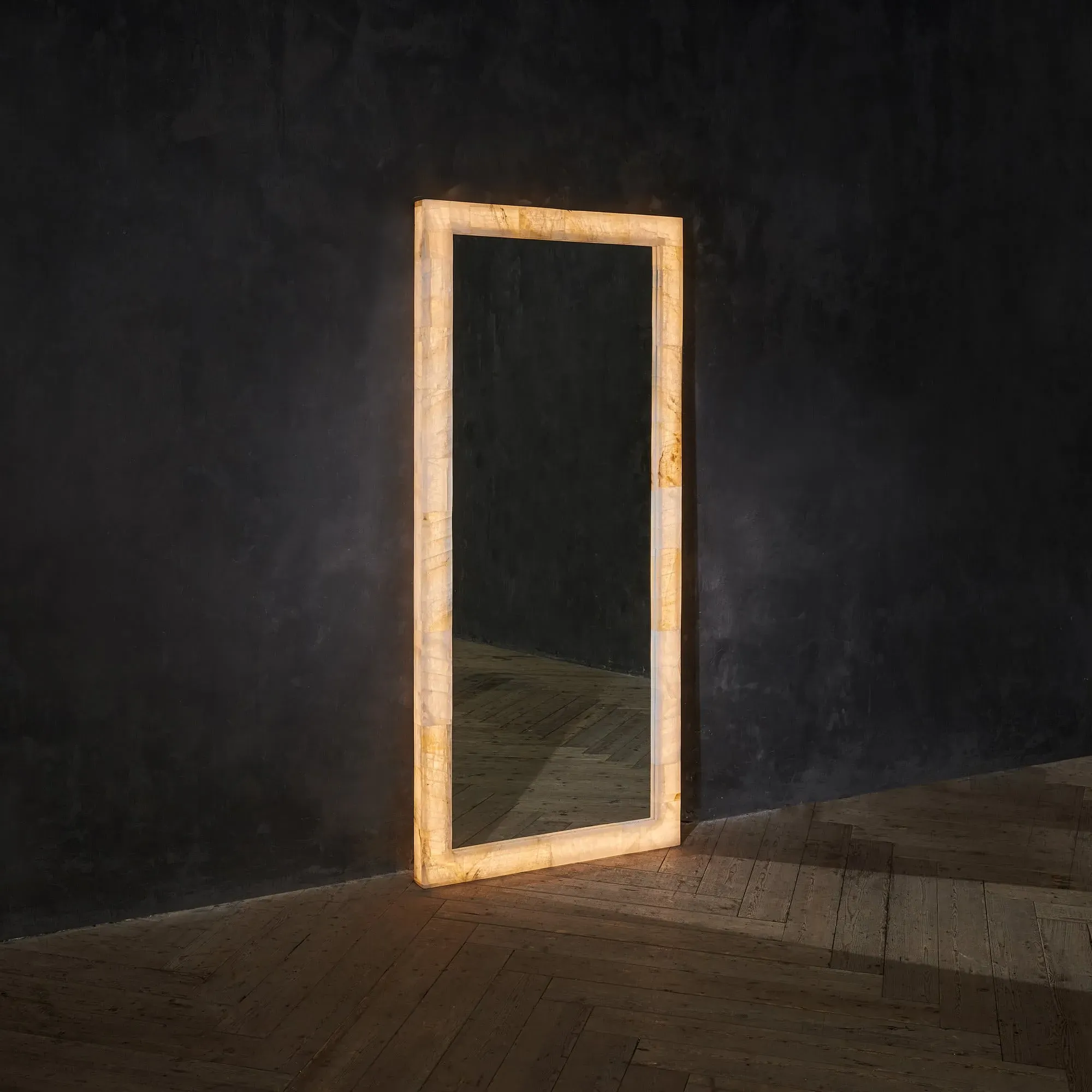 Timothy Oulton Frozen Tall Square Mirror - Neutral, Steel