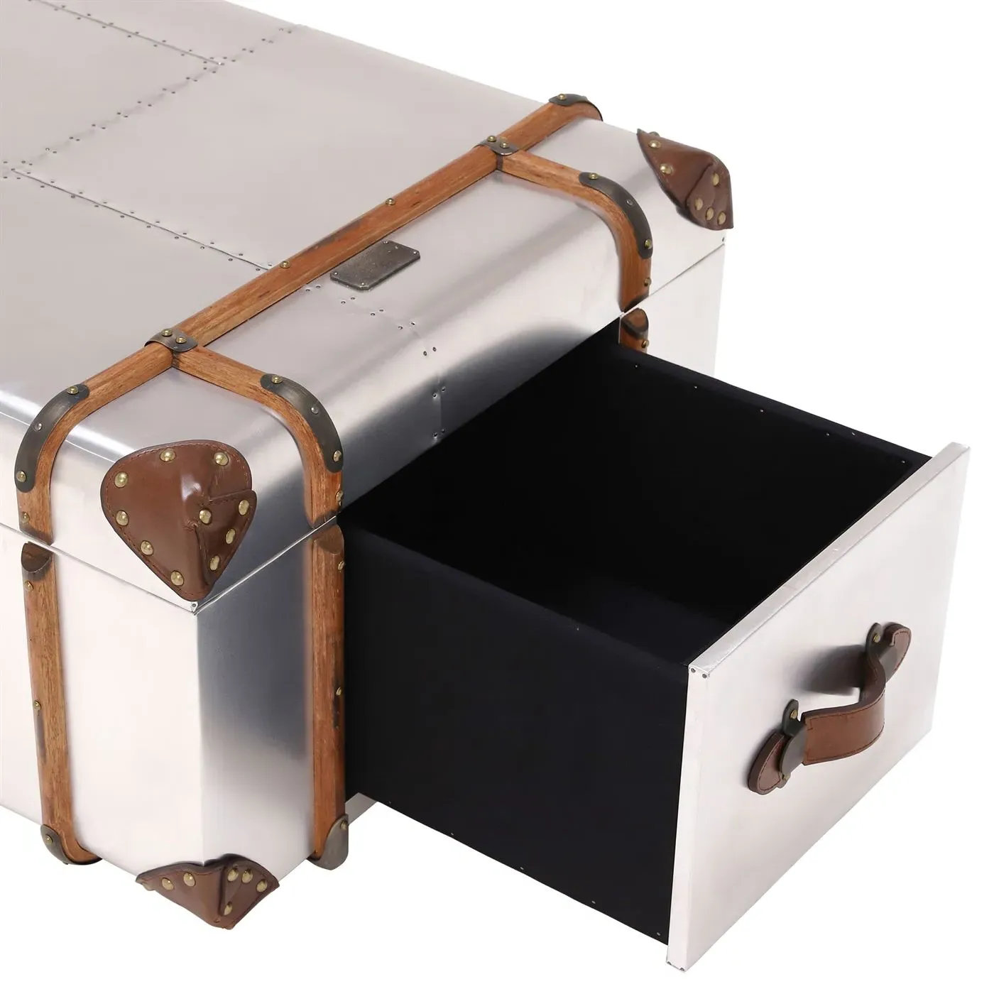 Timothy Oulton Globetrekker Extra Large Coffee Table - Silver